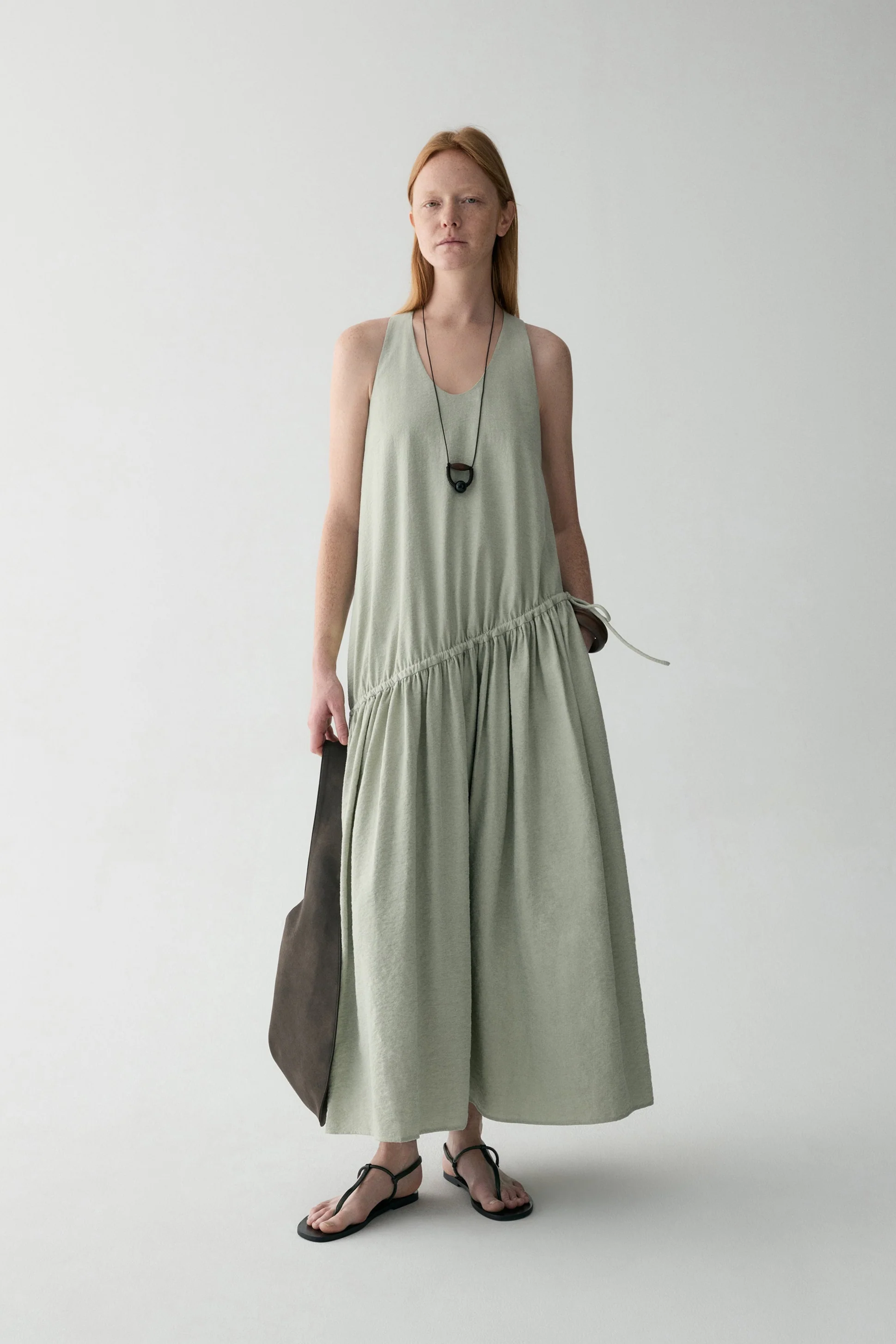 Twist-knot Halterneck Silk Dress - Image 17