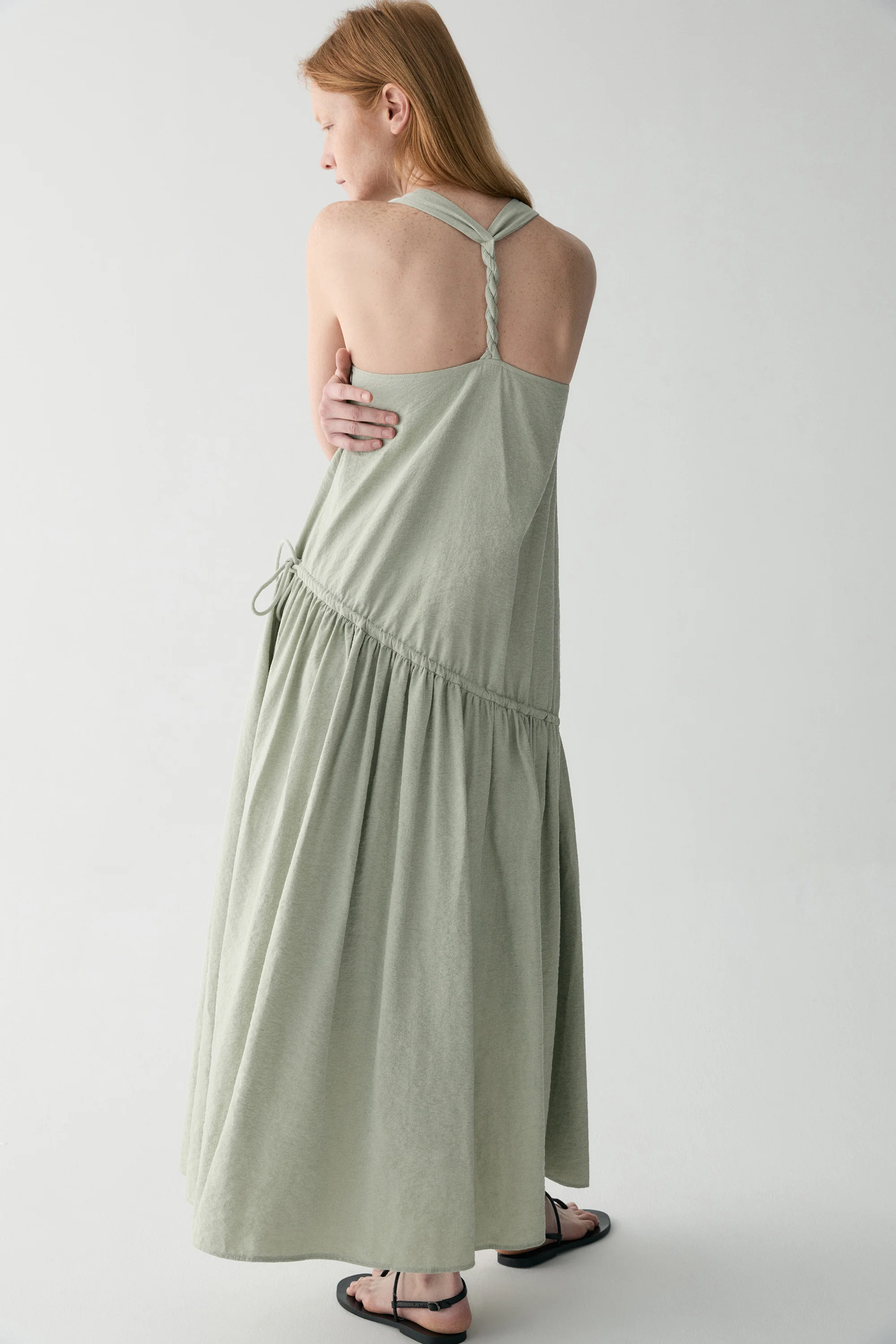 Twist-knot Halterneck Silk Dress - Image 20