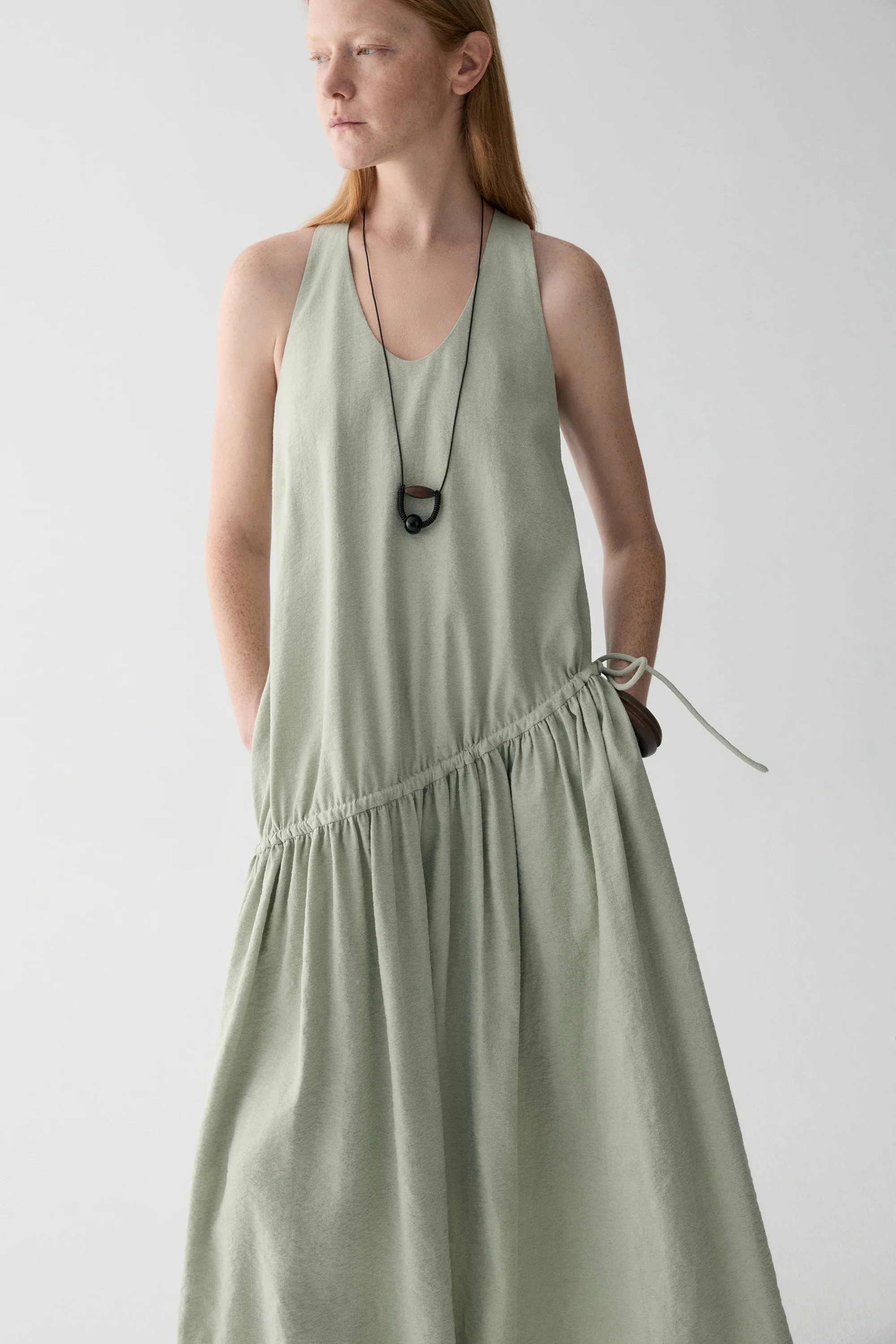 Twist-knot Halterneck Silk Dress - Image 21