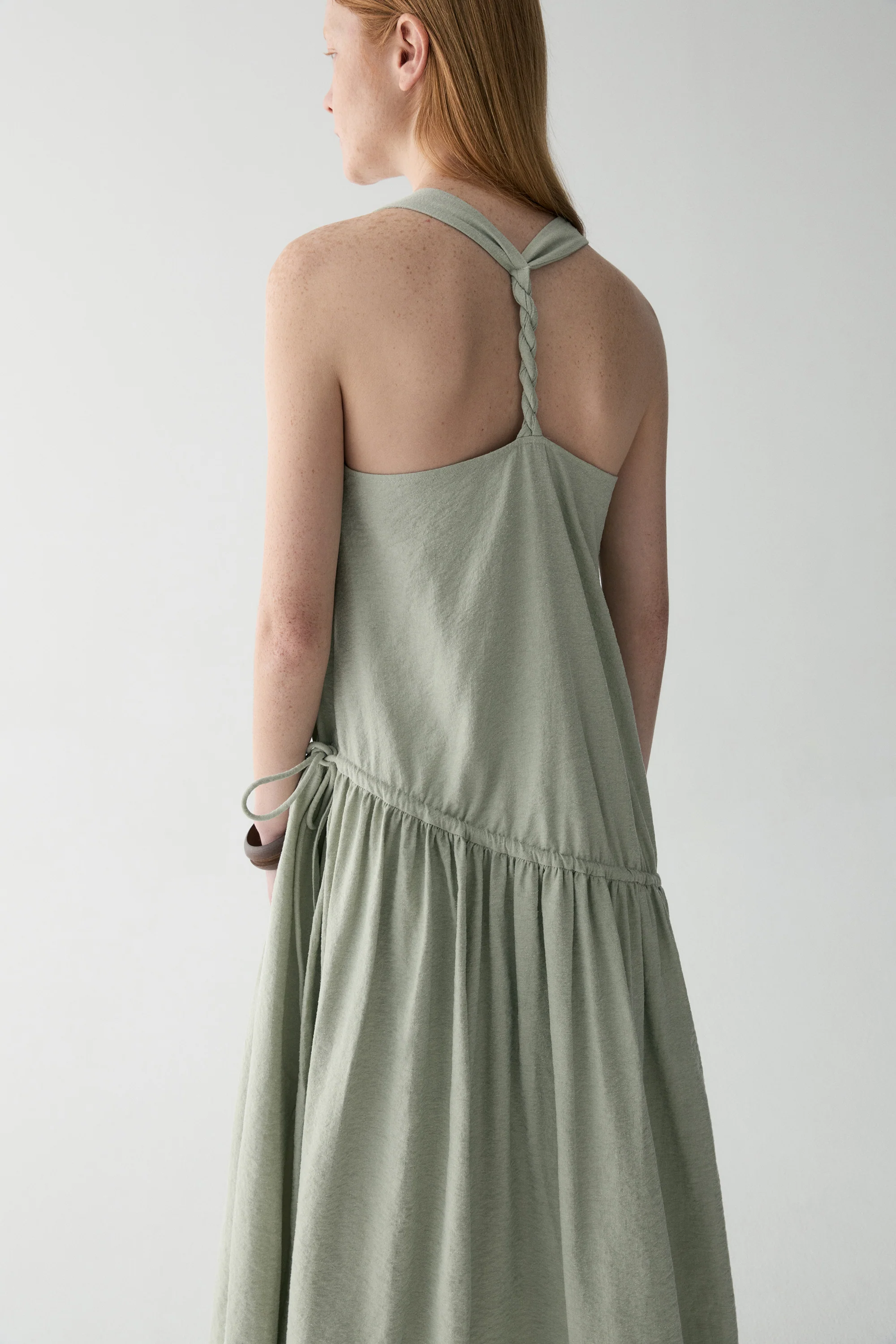 Twist-knot Halterneck Silk Dress - Image 22