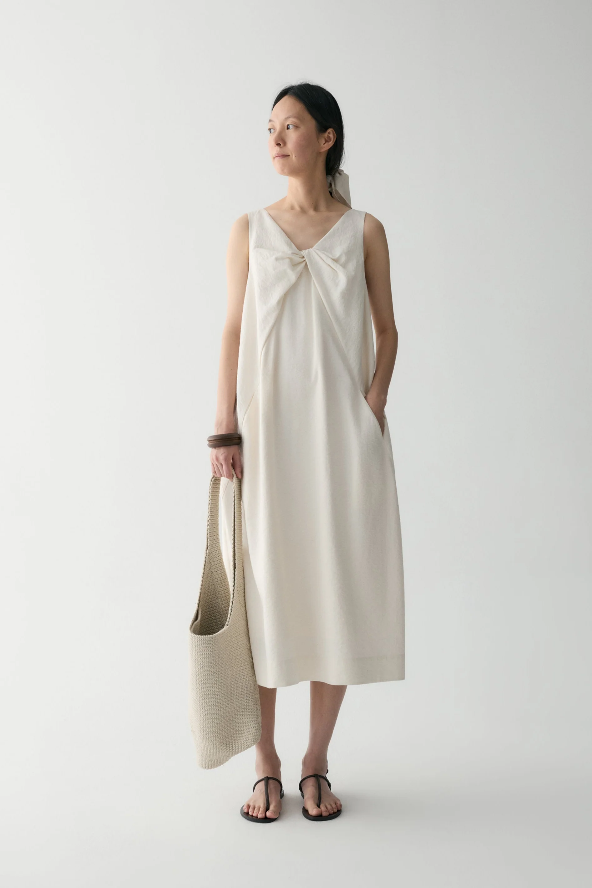 Bow Knot Silk Dress
