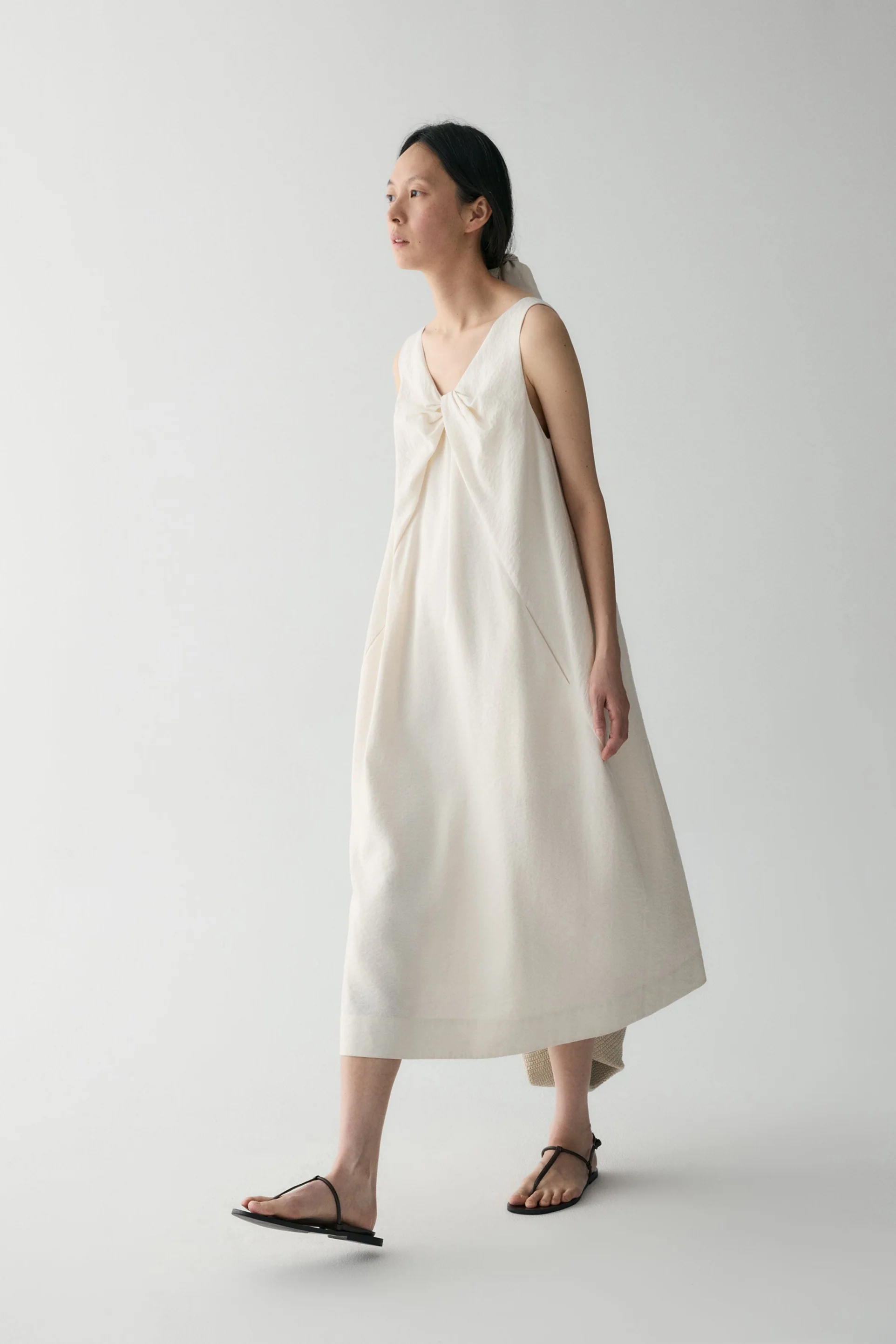 Bow Knot Silk Dress - Image 14