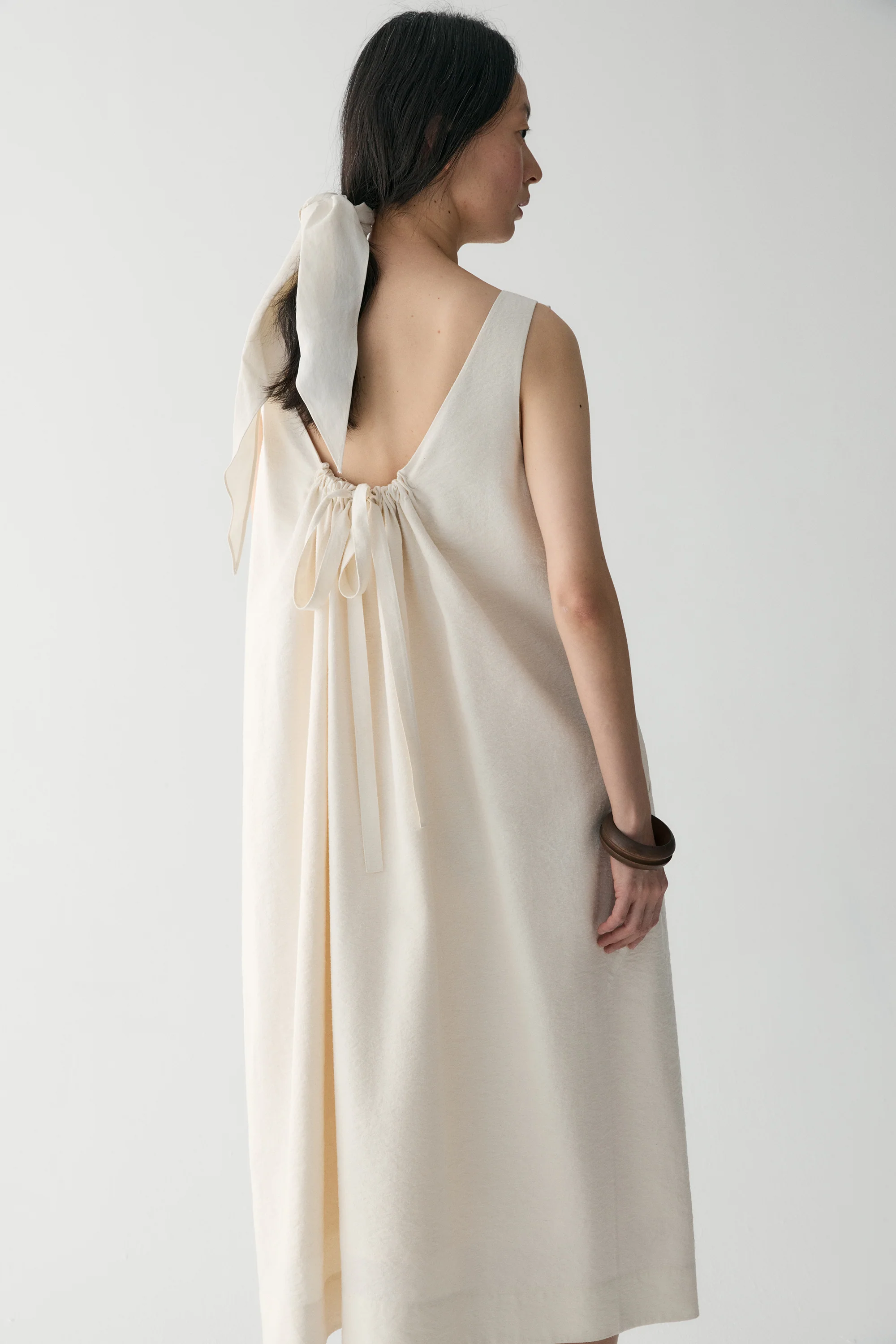 Bow Knot Silk Dress - Image 18