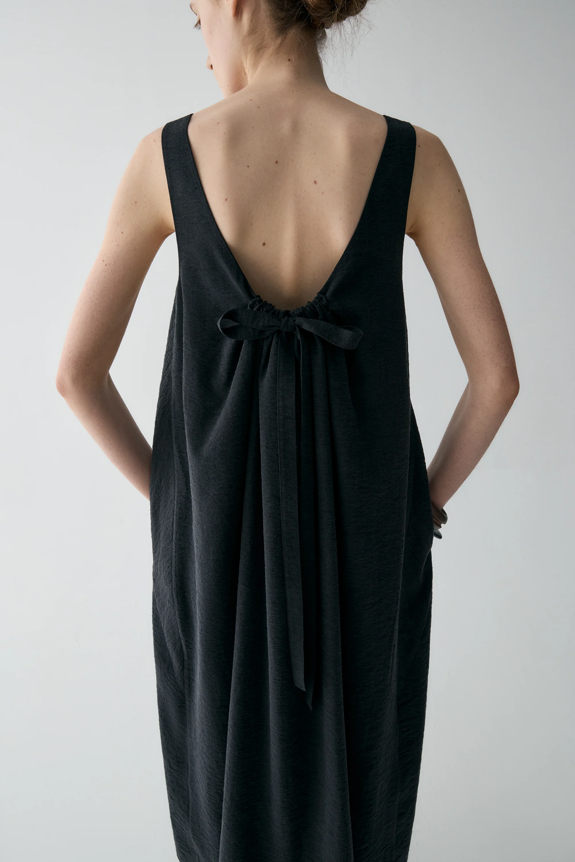 Bow Knot Silk Dress - Image 22