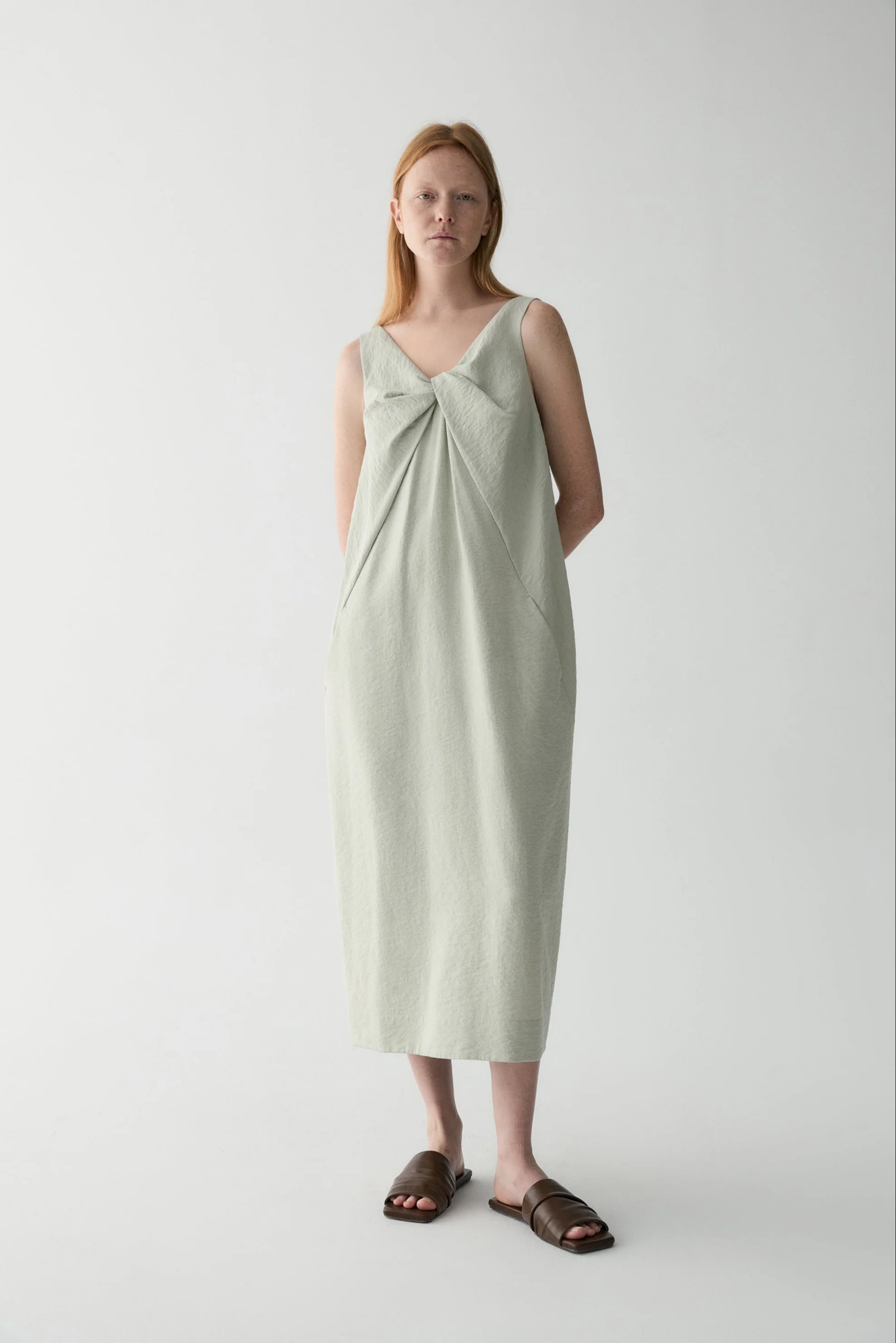 Bow Knot Silk Dress - Image 3