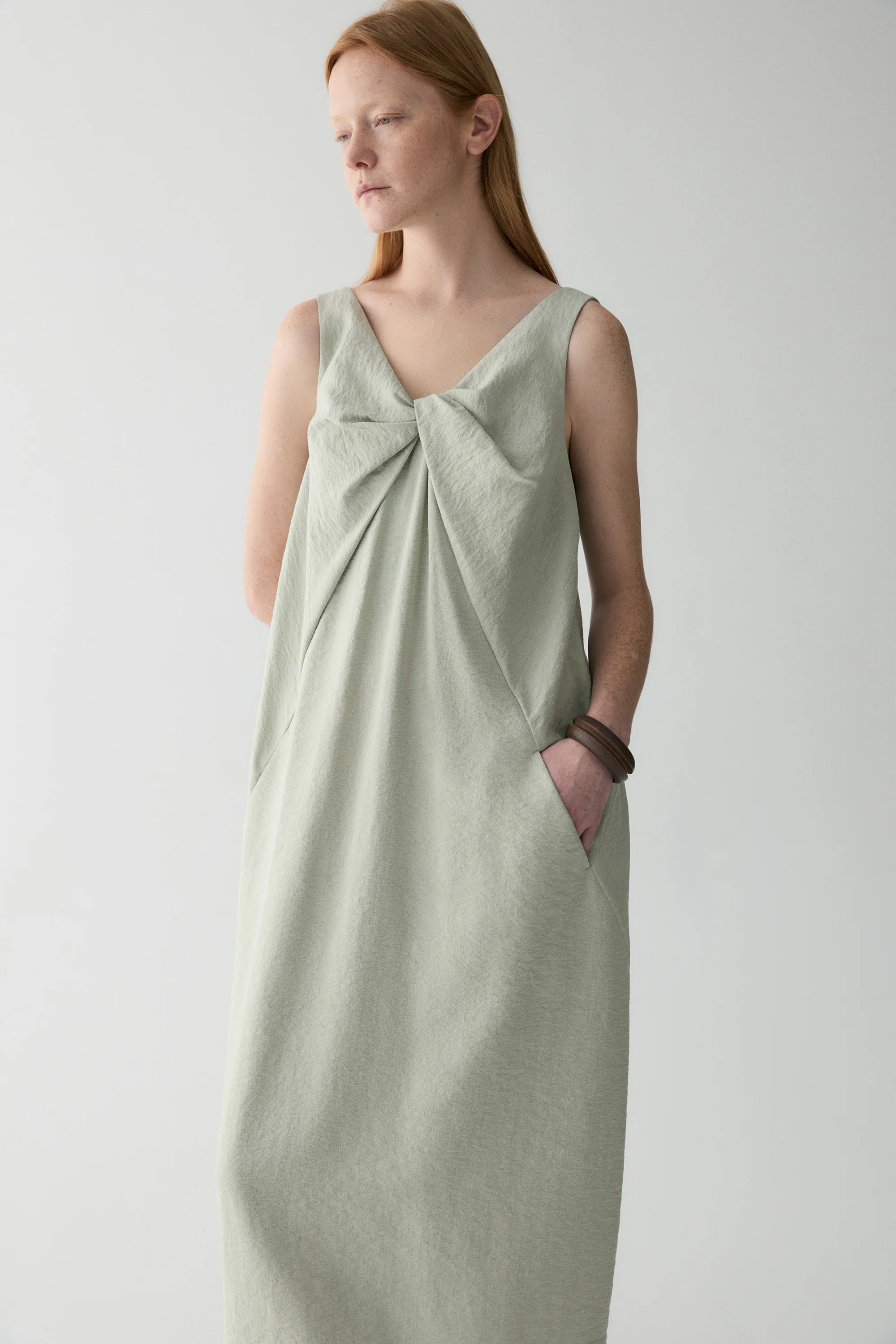 Bow Knot Silk Dress - Image 6