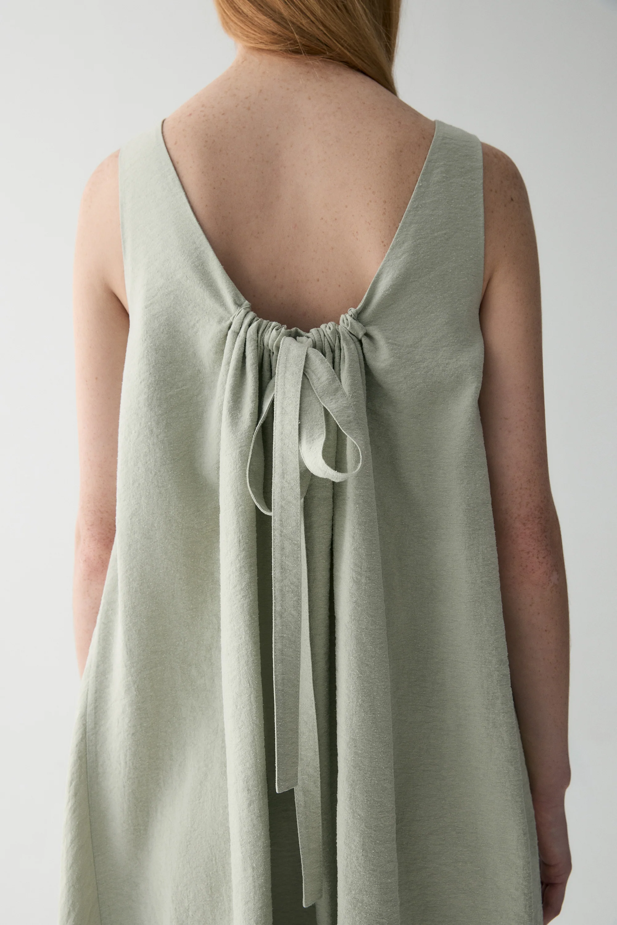Bow Knot Silk Dress - Image 9
