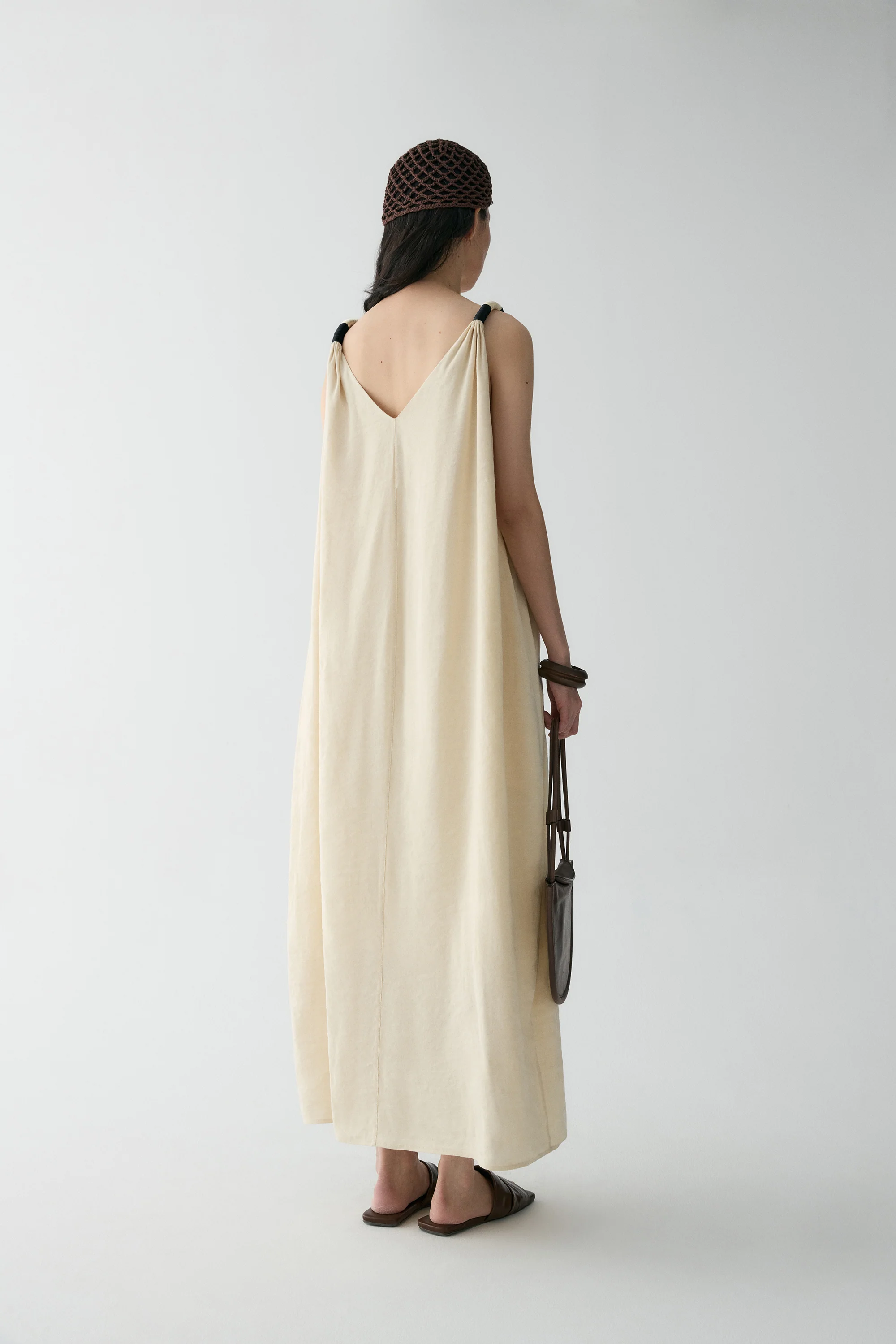 Linen V-neck Dress - Image 6
