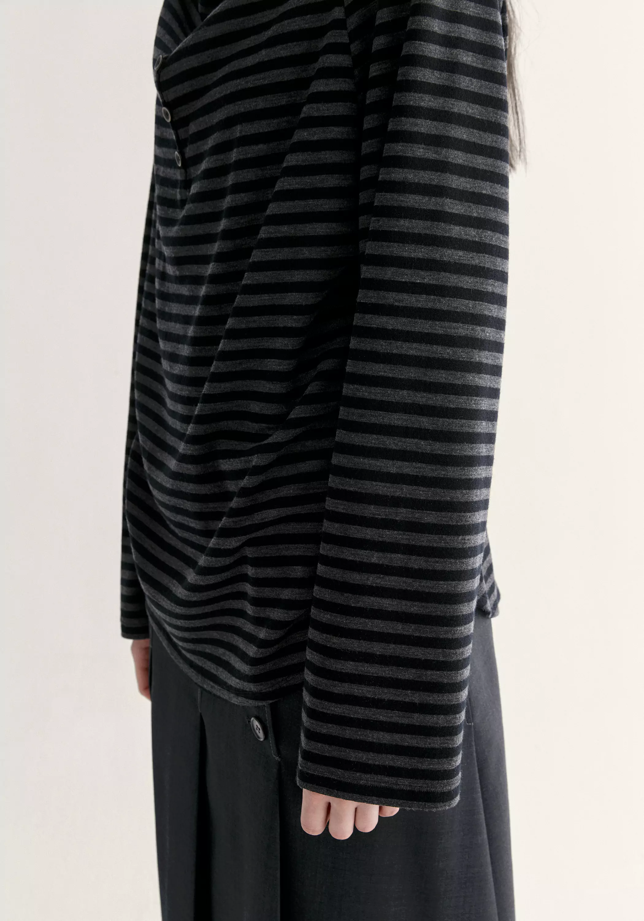 Two-way Striped T-shirt - Image 13