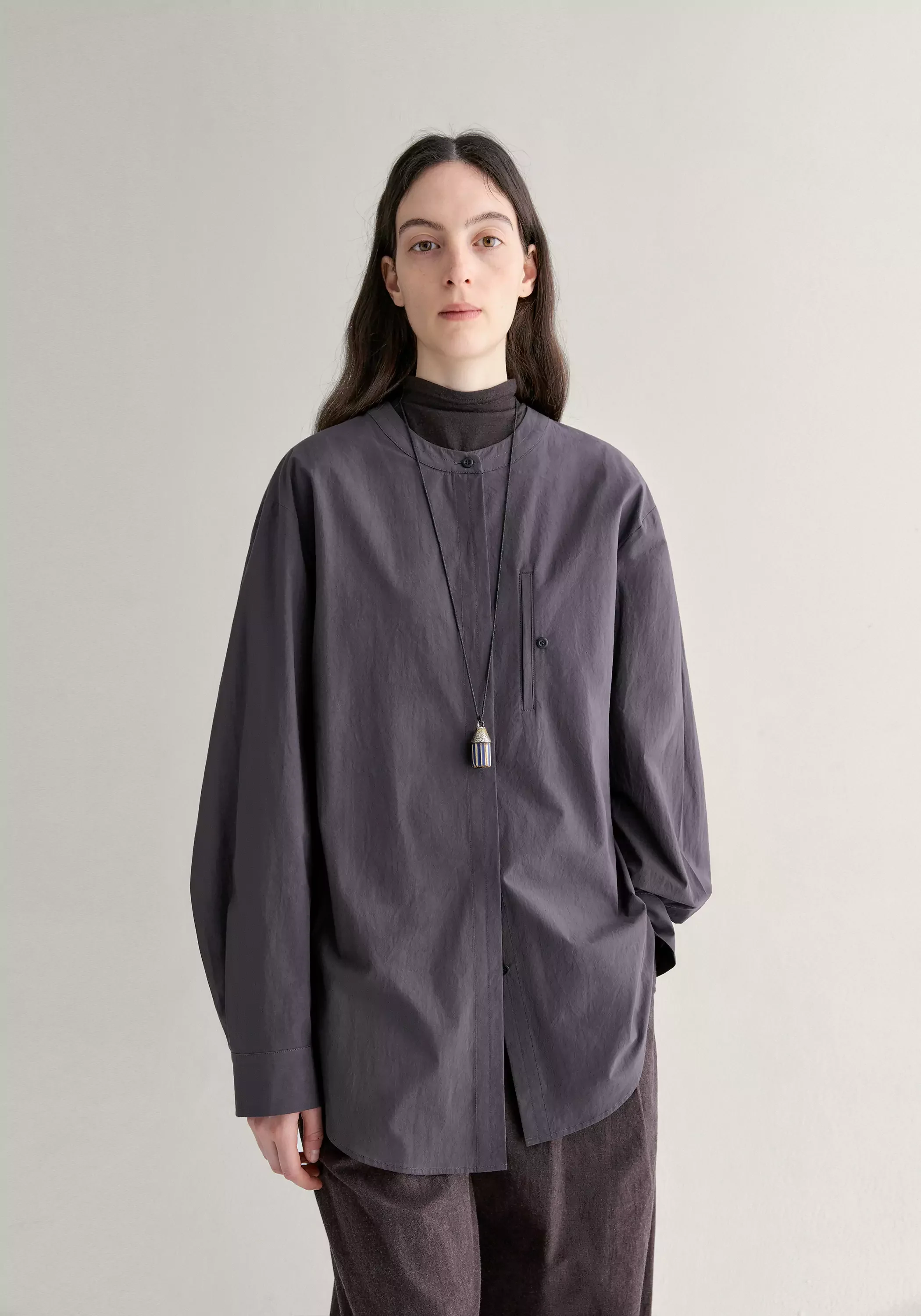 Chinese-inspired Cotton Shirt
