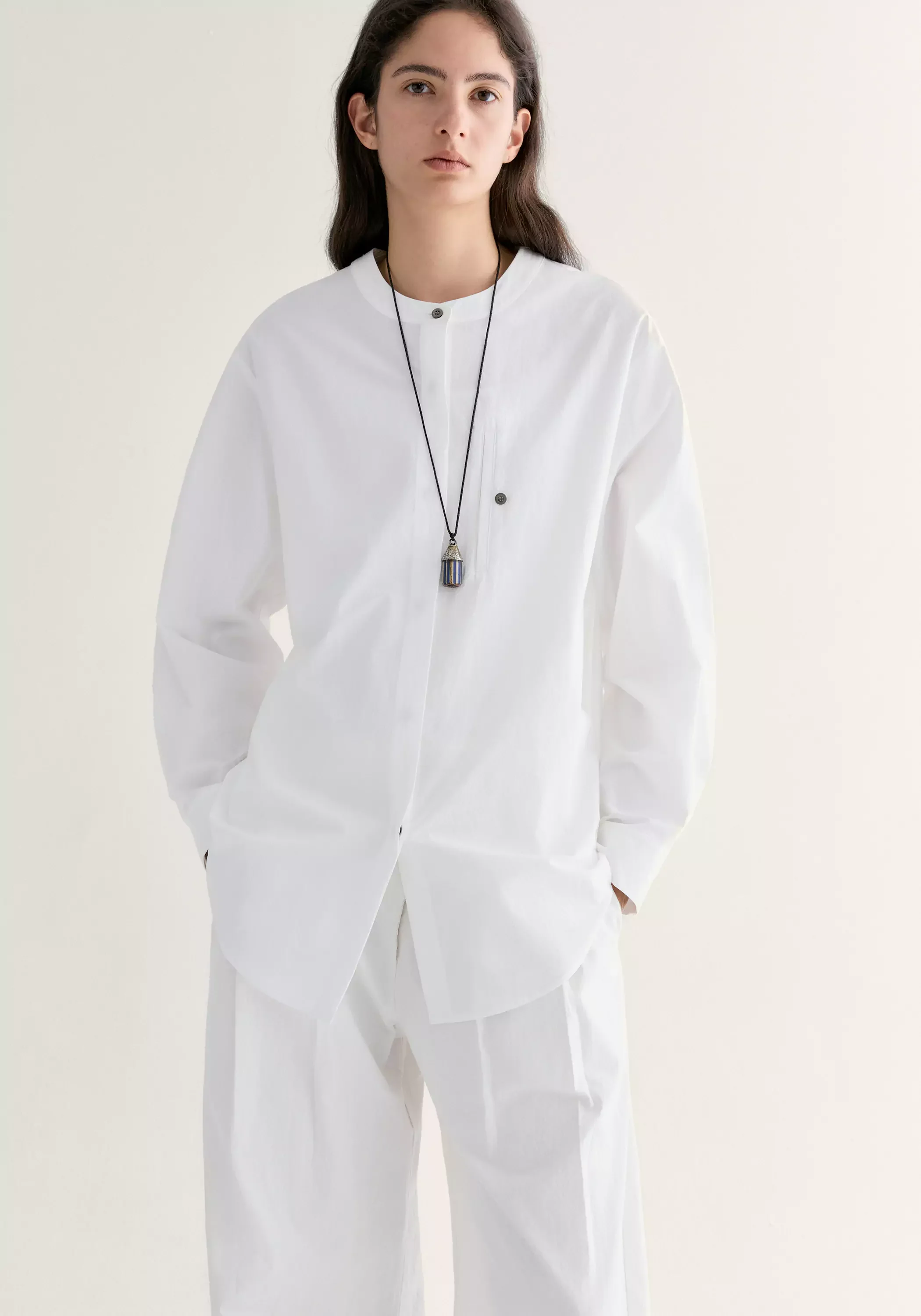 Chinese-inspired Cotton Shirt - Image 21