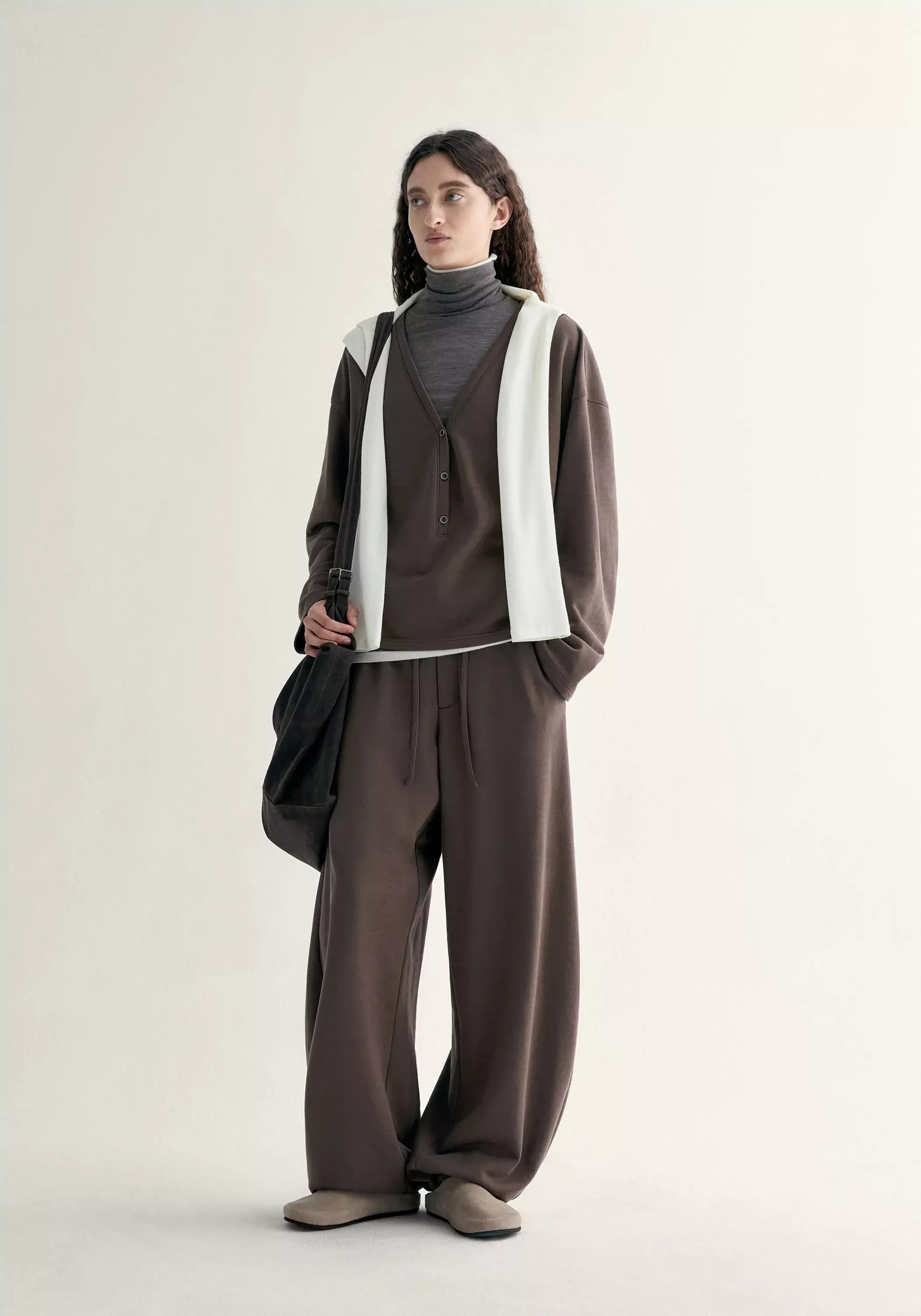 Half-placket Cocoon Sweatshirt - Image 15