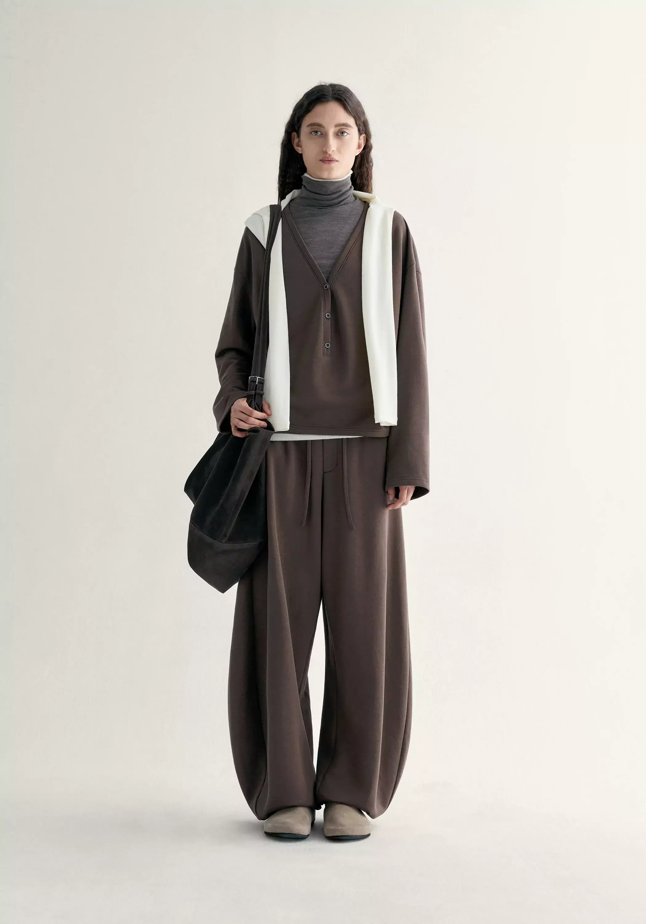Half-placket Cocoon Sweatshirt - Image 2