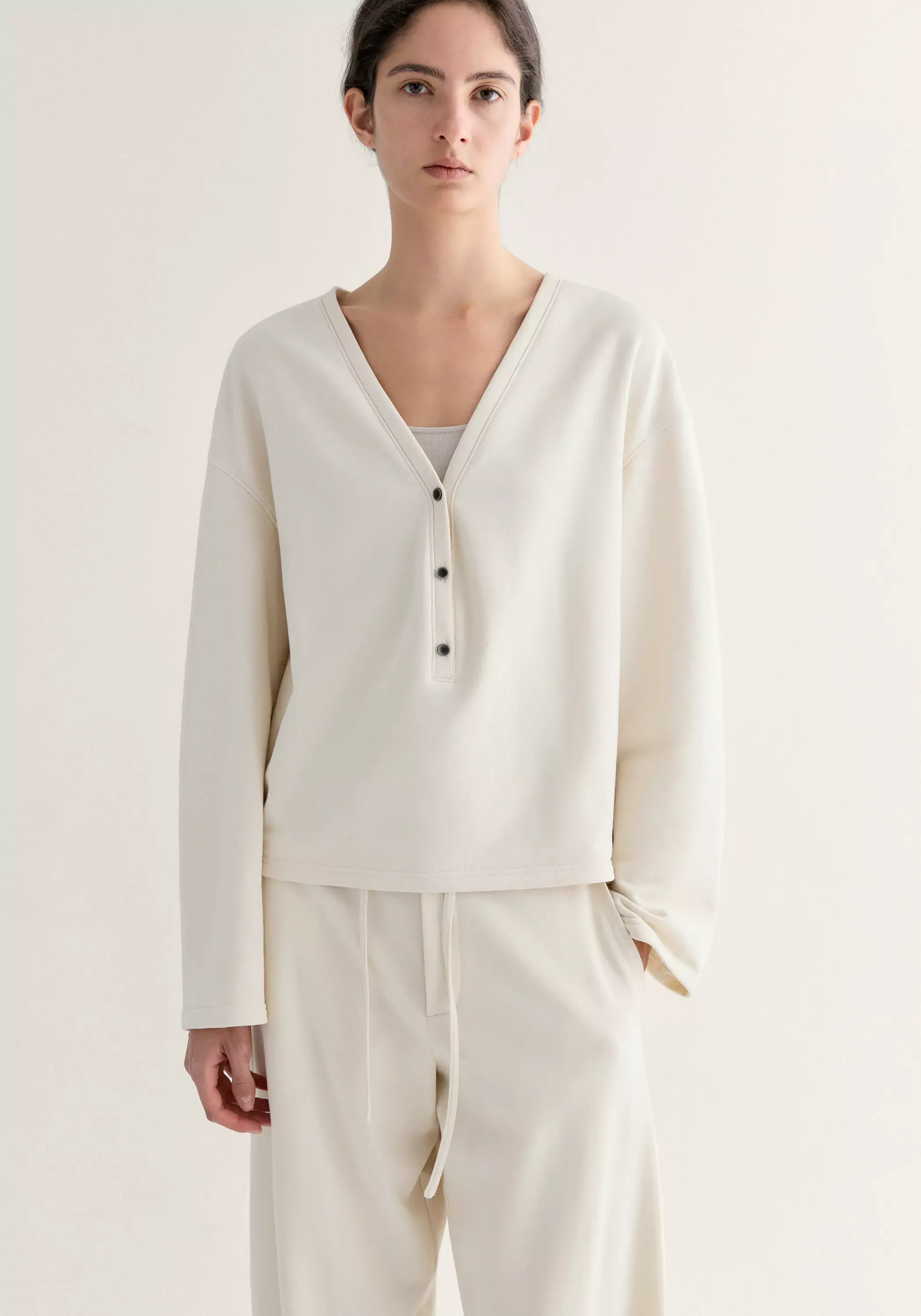 Half-placket Cocoon Sweatshirt - Image 4
