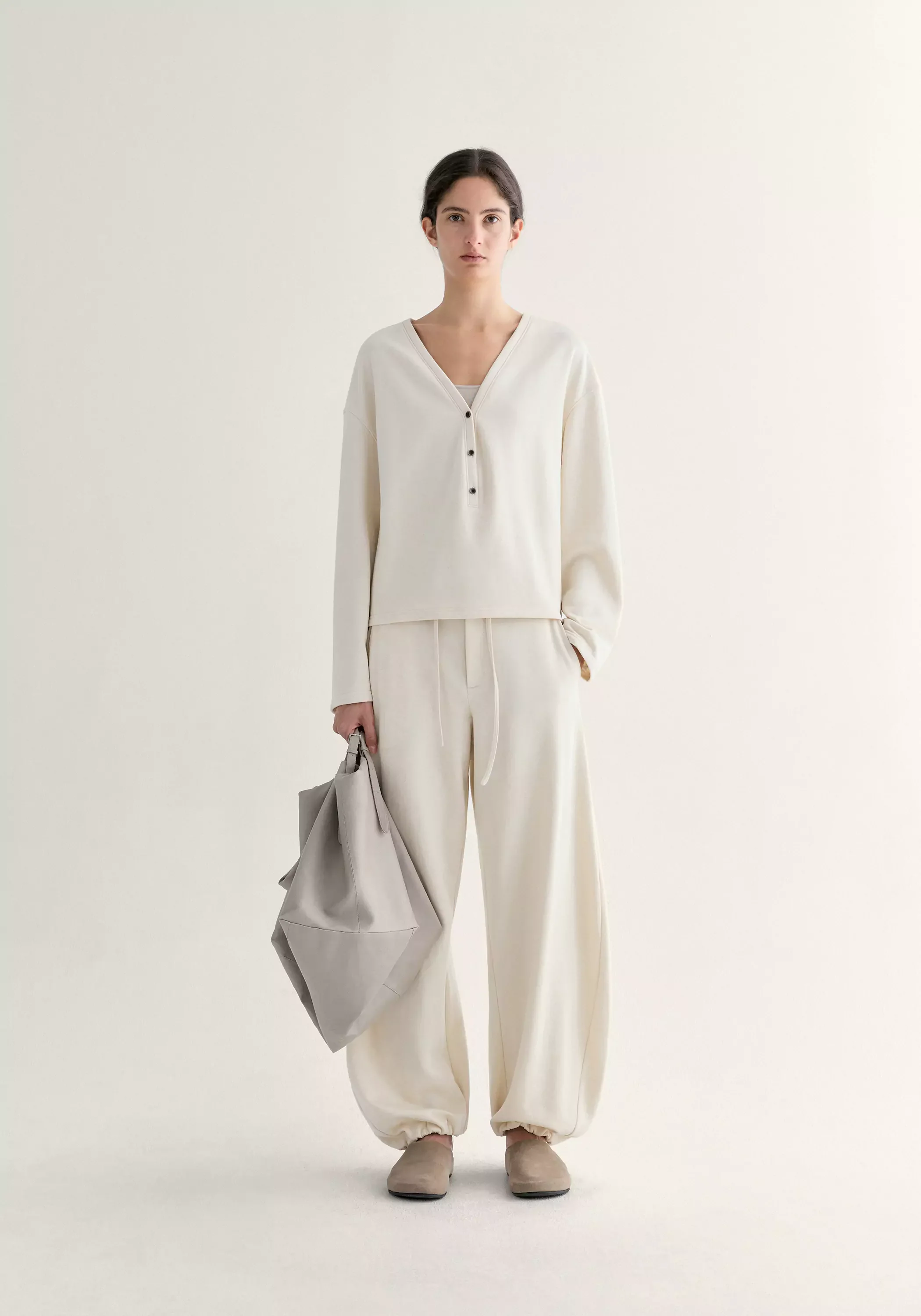 Half-placket Cocoon Sweatshirt - Image 5