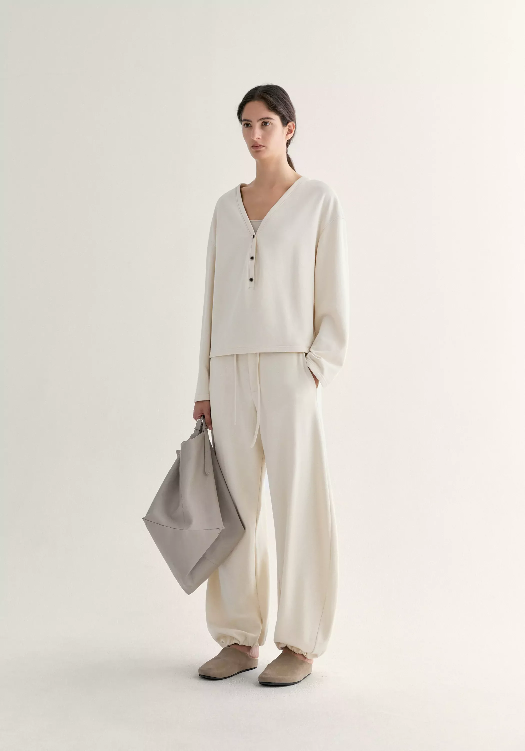 Half-placket Cocoon Sweatshirt - Image 6