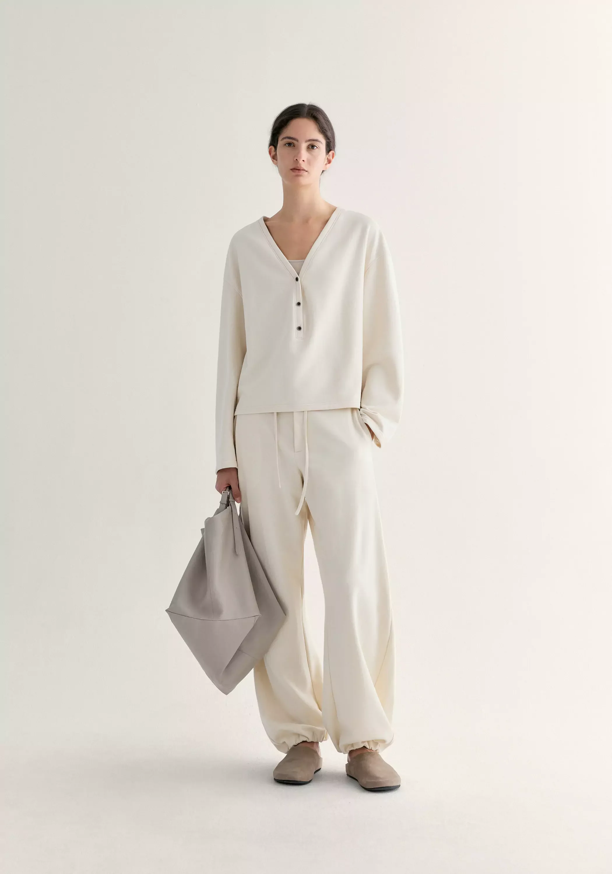 Half-placket Cocoon Sweatshirt - Image 7
