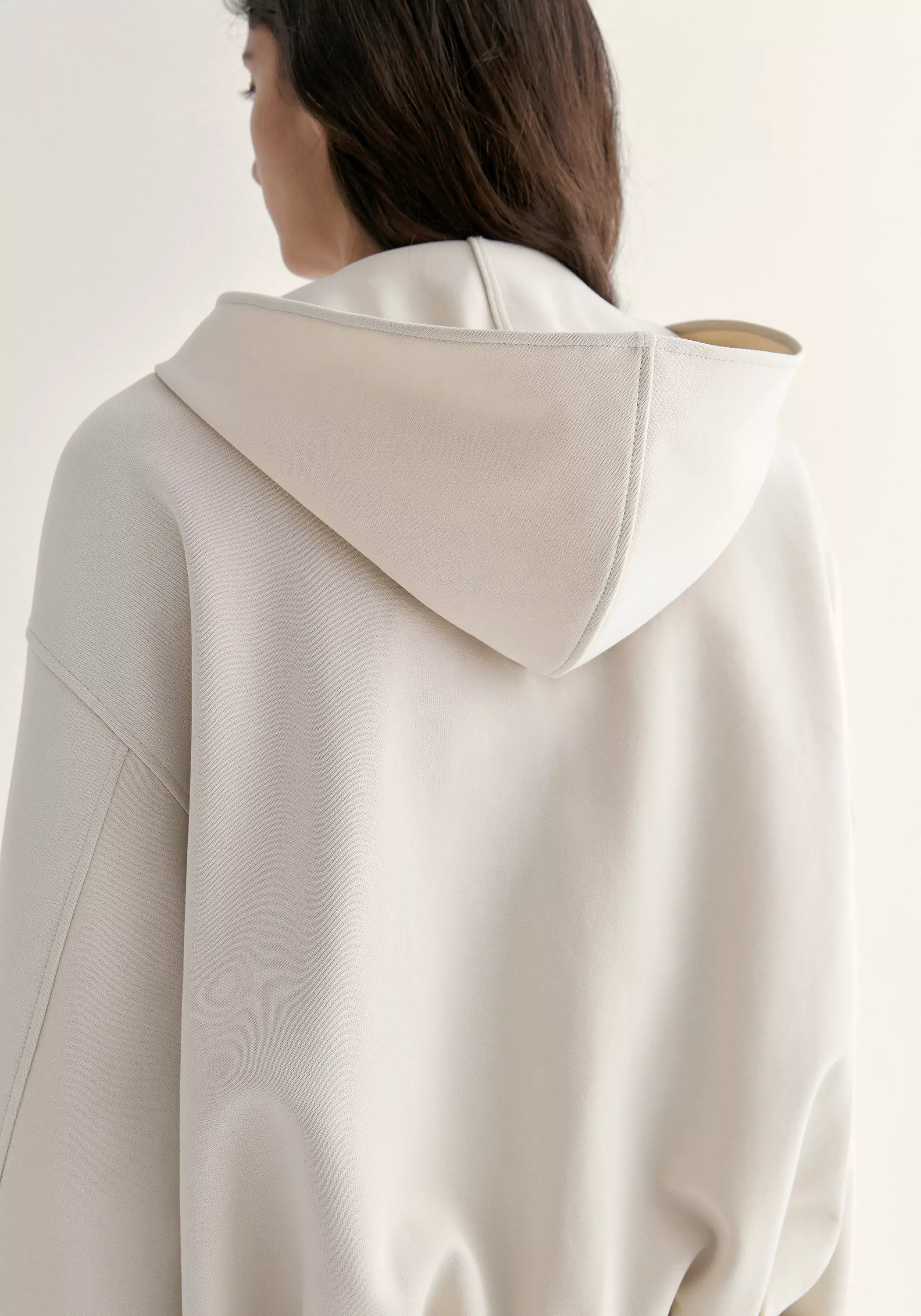 Scarf-detail Hooded Sweatshirt - Image 10