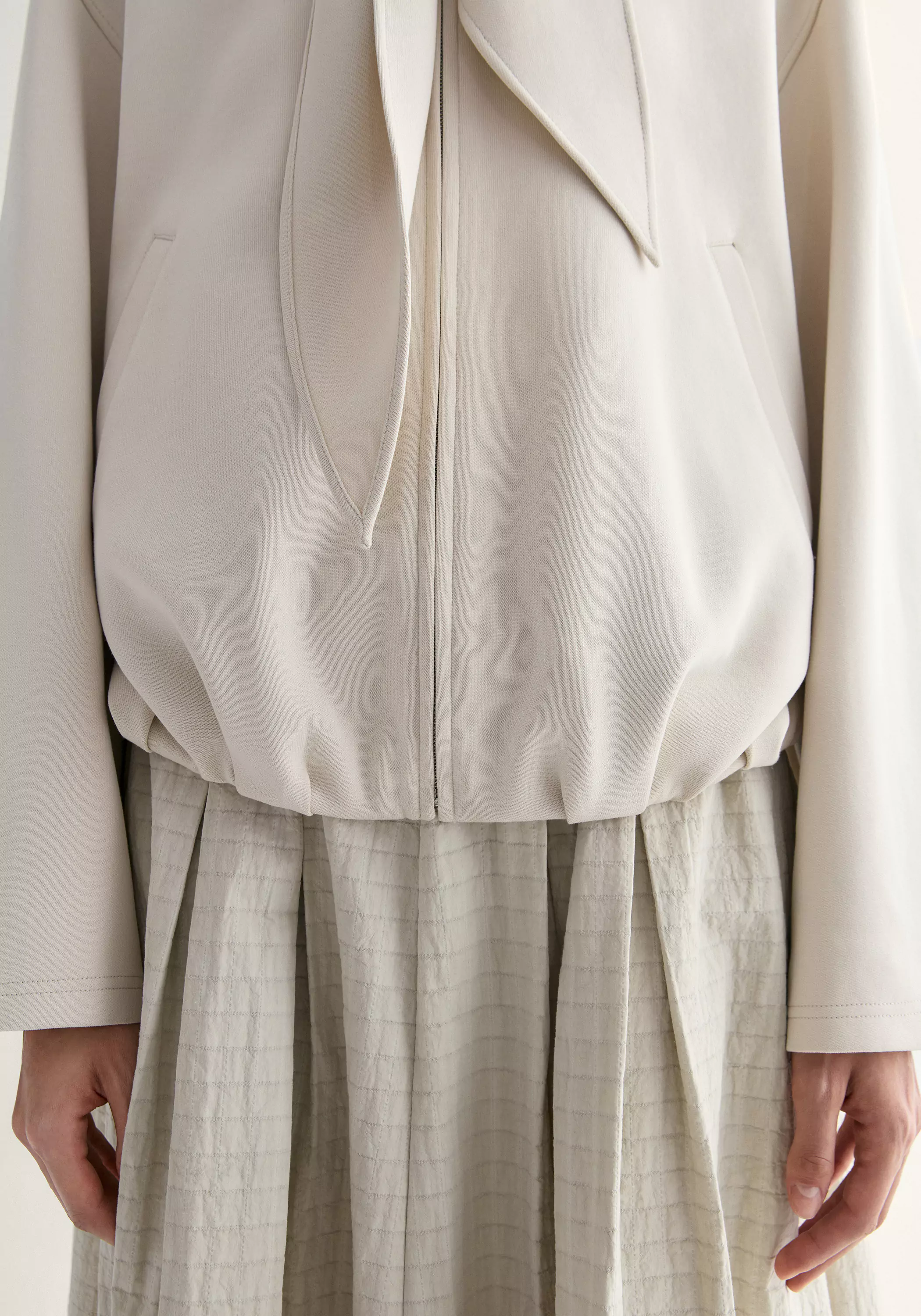 Scarf-detail Hooded Sweatshirt - Image 11