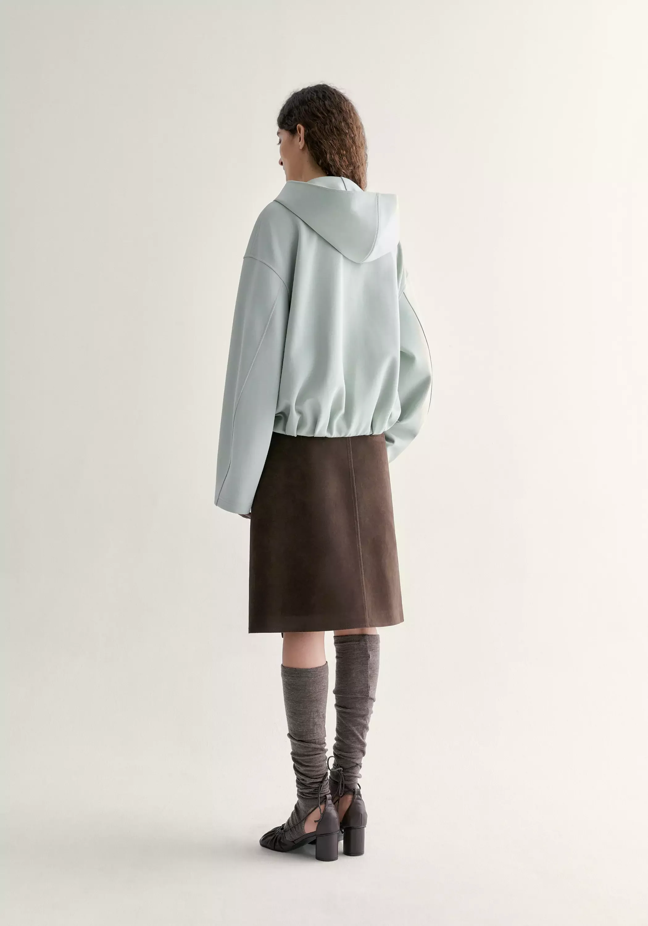 Scarf-detail Hooded Sweatshirt - Image 17