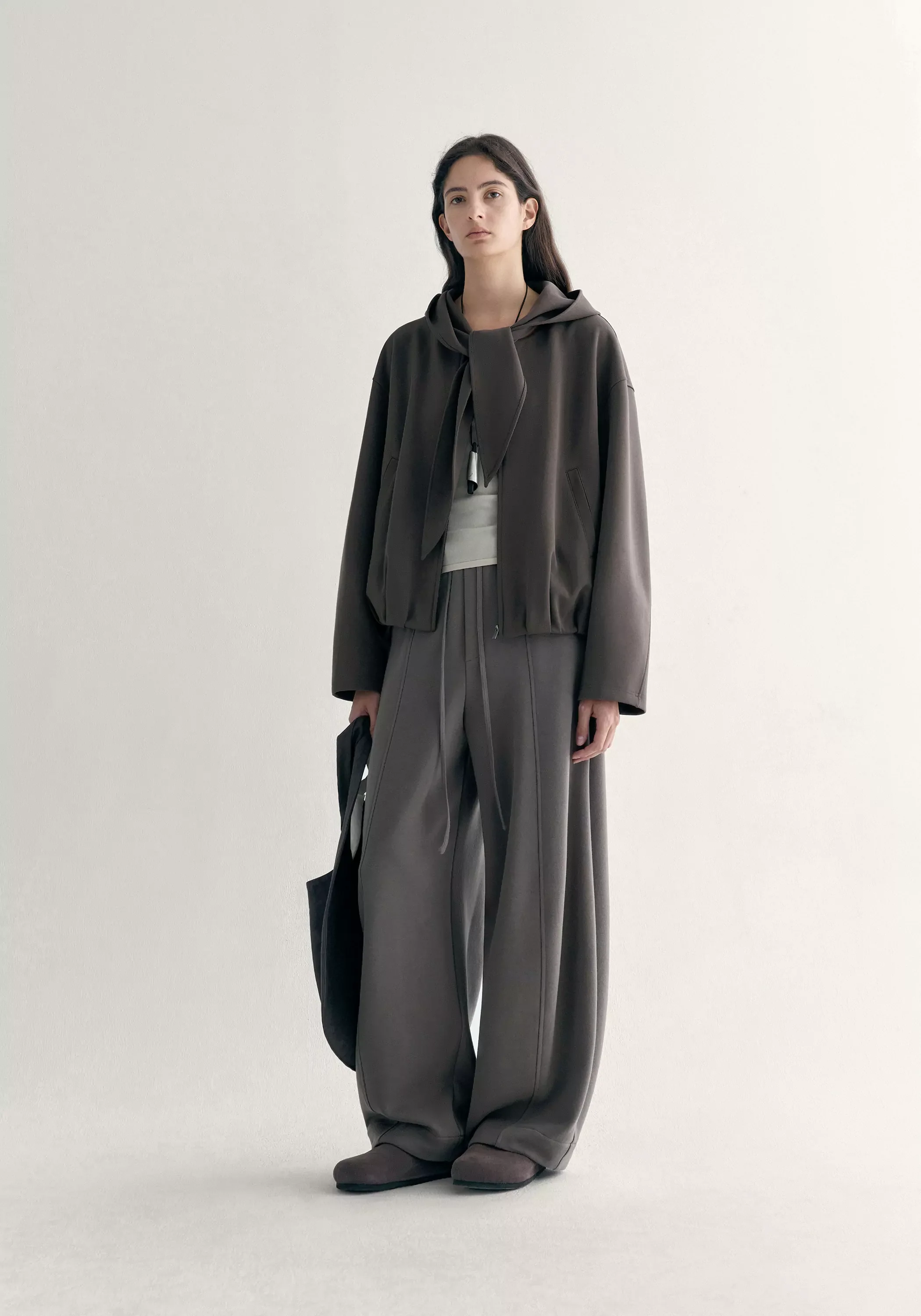 Scarf-detail Hooded Sweatshirt - Image 19