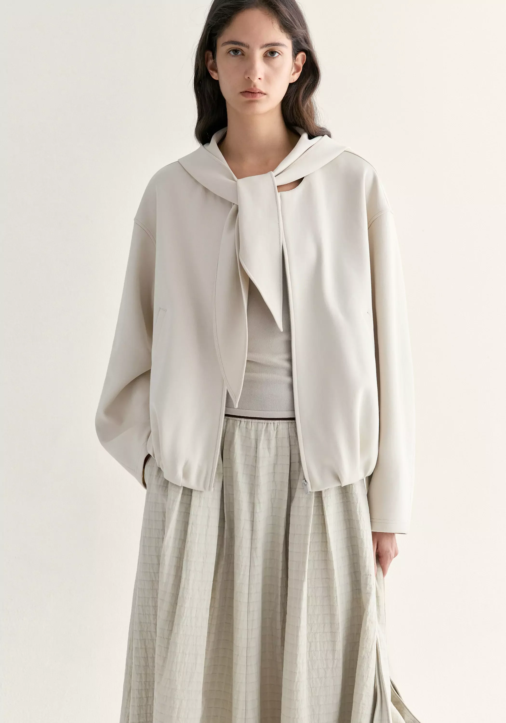 Scarf-detail Hooded Sweatshirt - Image 6