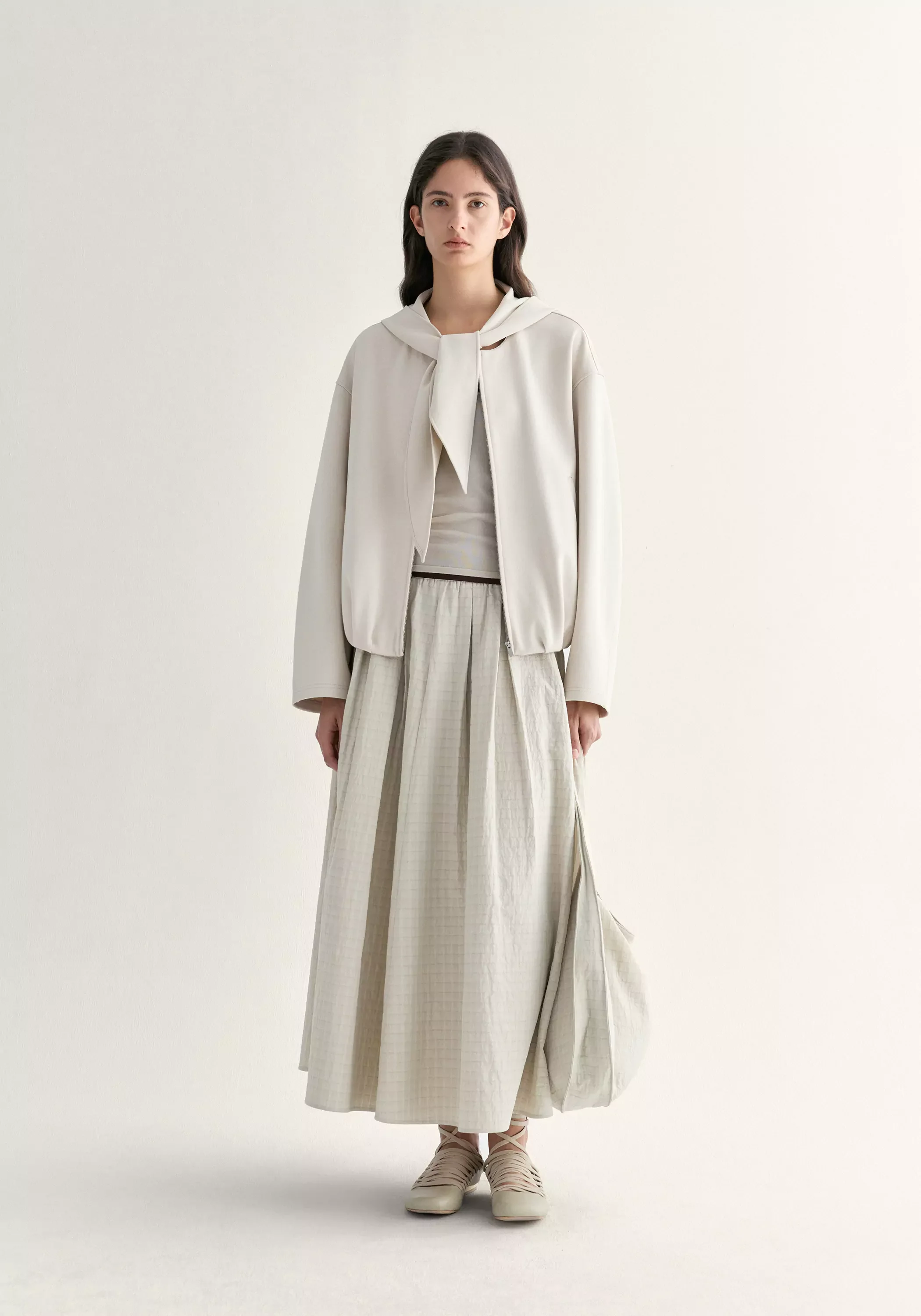 Scarf-detail Hooded Sweatshirt - Image 8