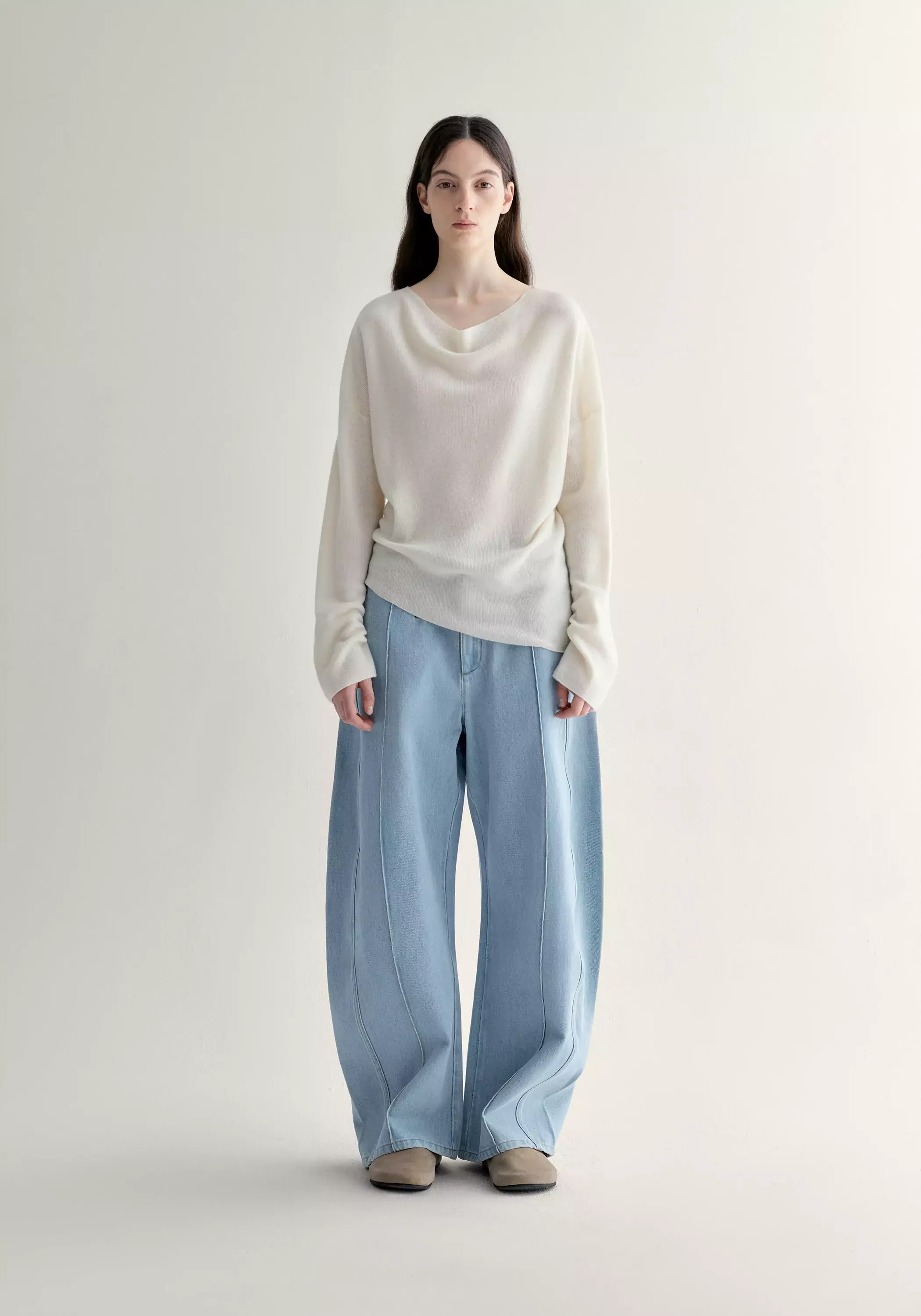 Cowl-neck Knitted Top - Image 15
