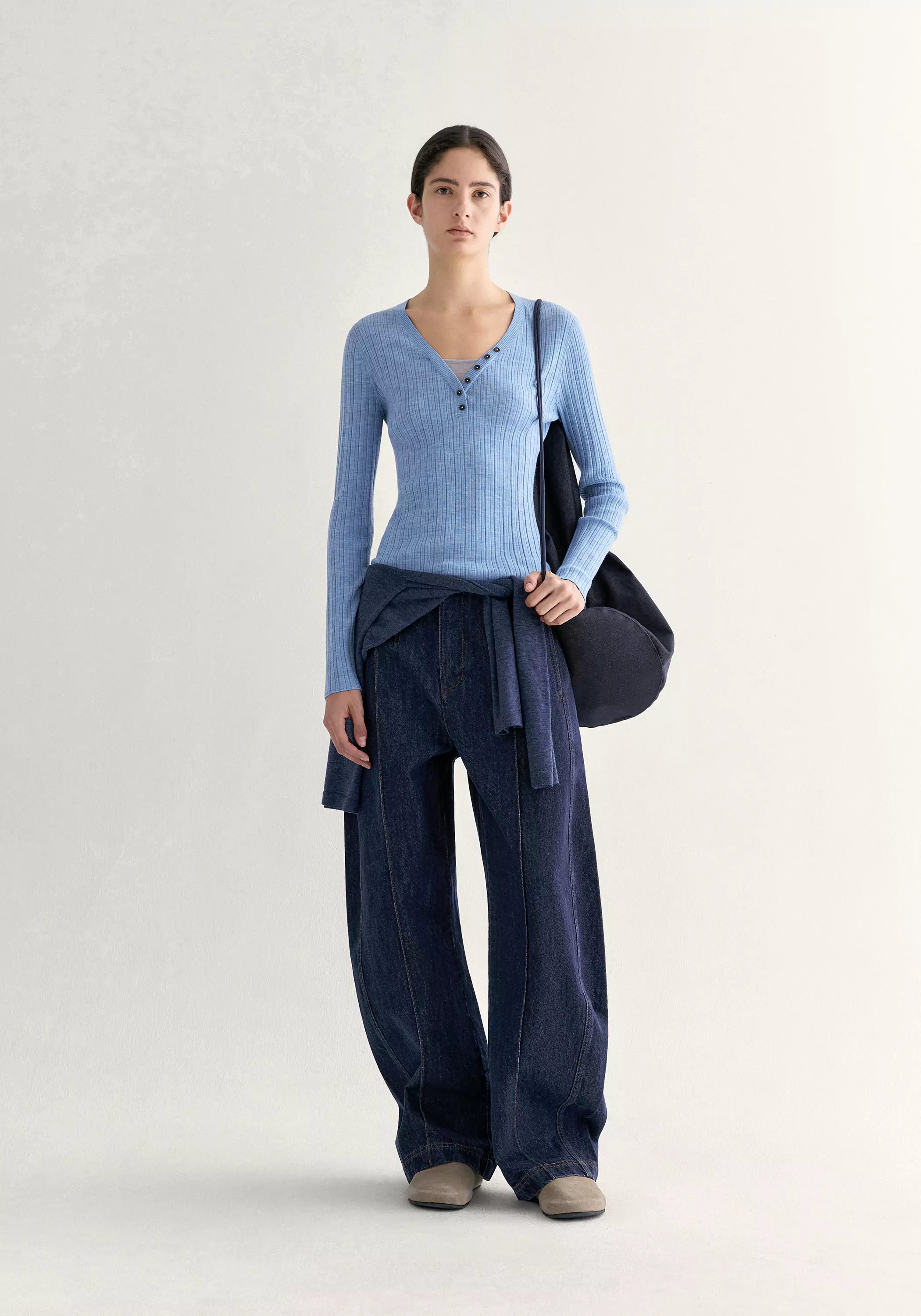 Merino Wool Ribbed Top - Image 17