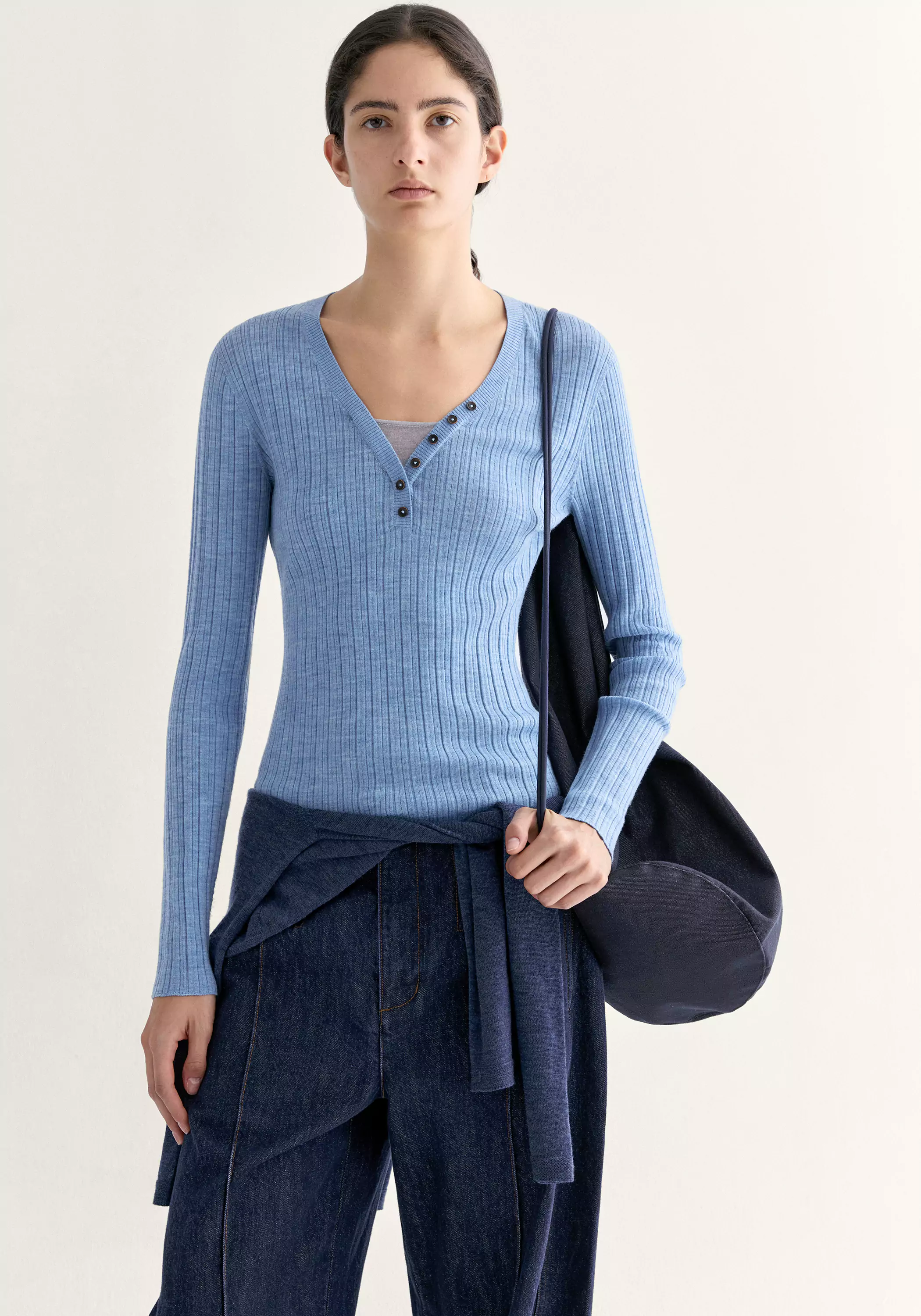 Merino Wool Ribbed Top - Image 19