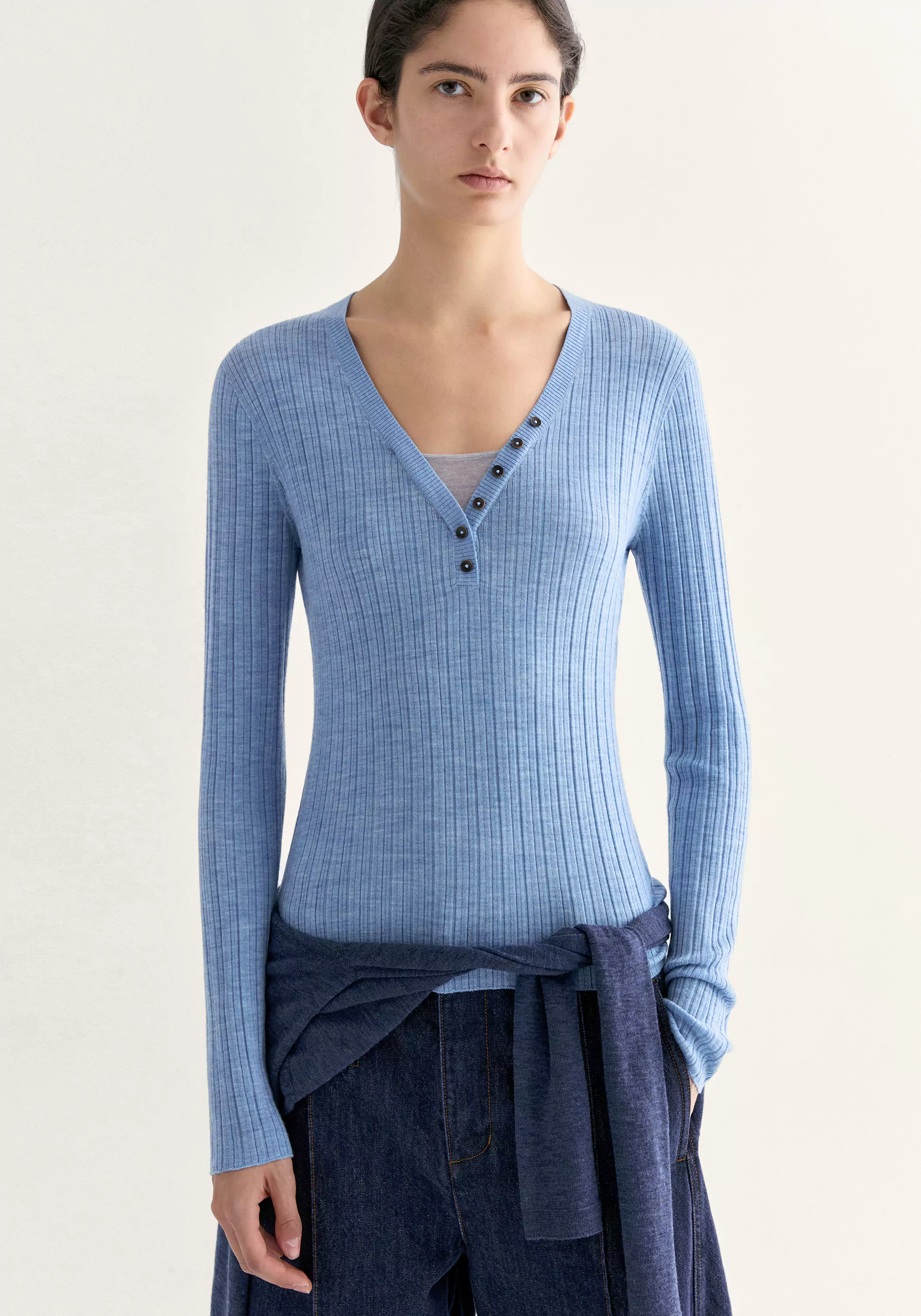 Merino Wool Ribbed Top - Image 3