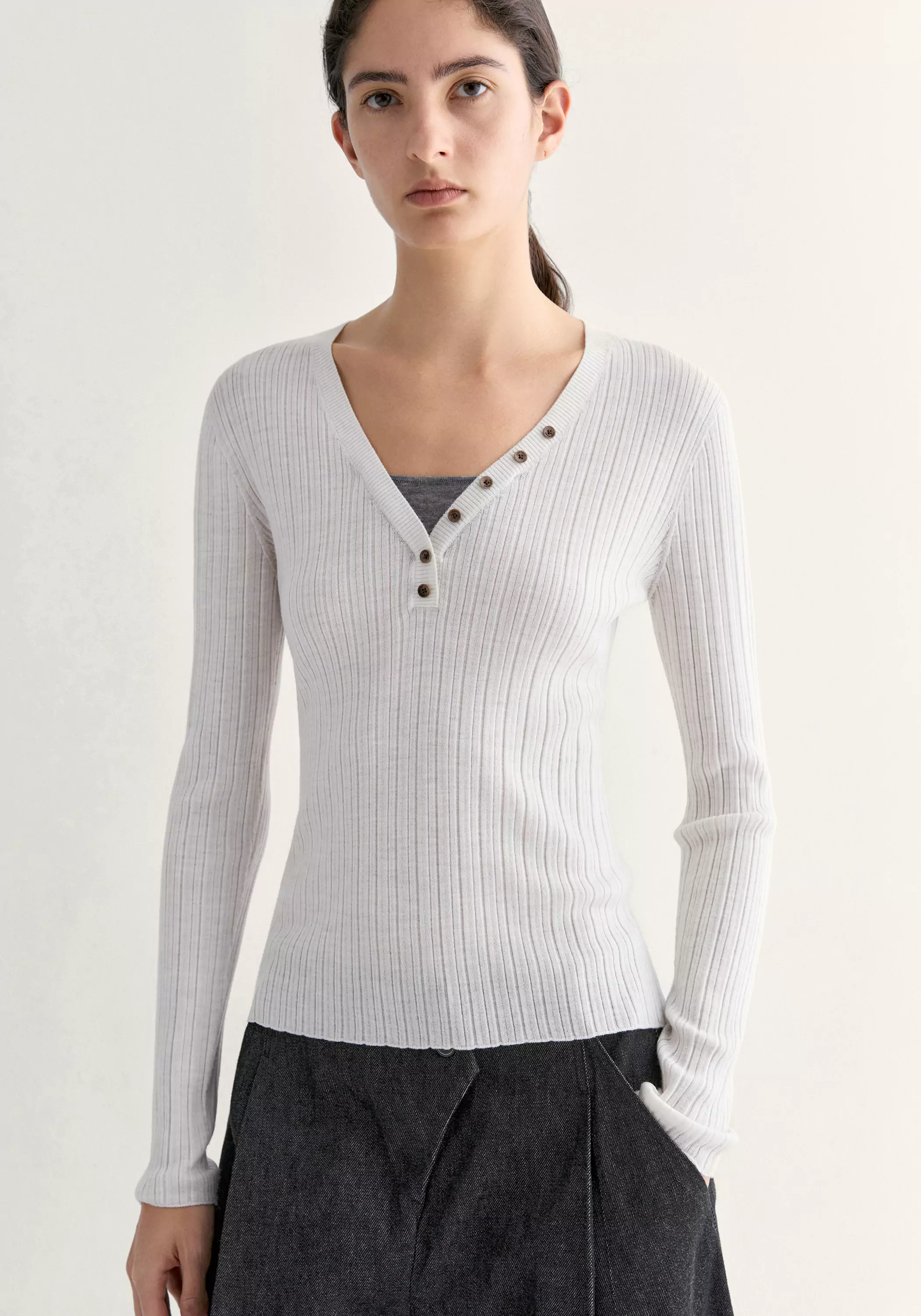 Merino Wool Ribbed Top - Image 4