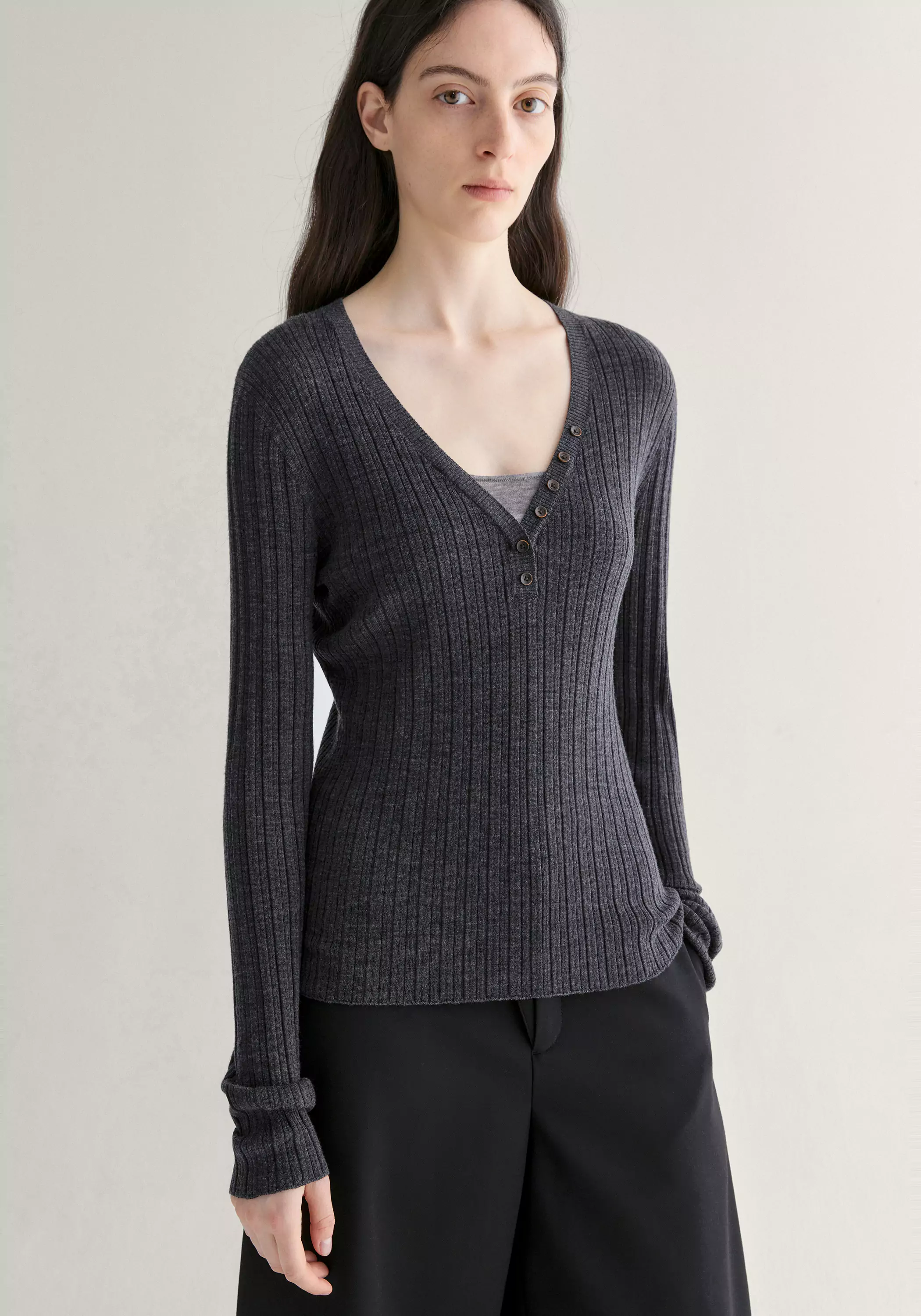 Merino Wool Ribbed Top - Image 7