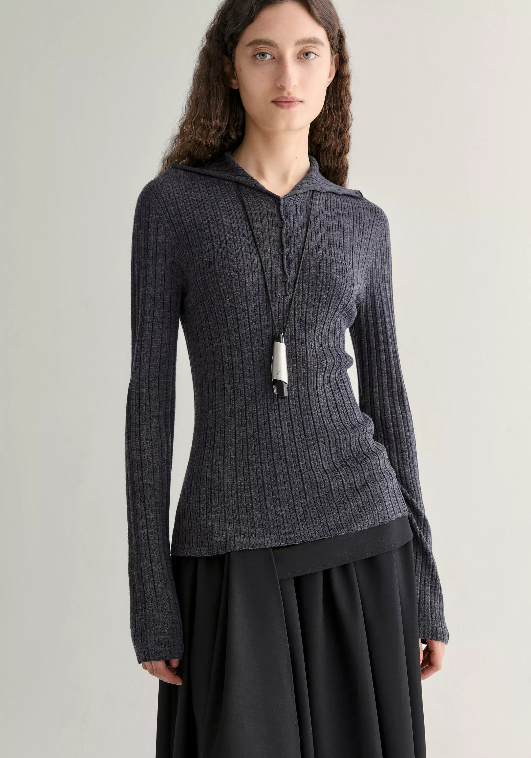 Merino Wool Ribbed Top - Image 12
