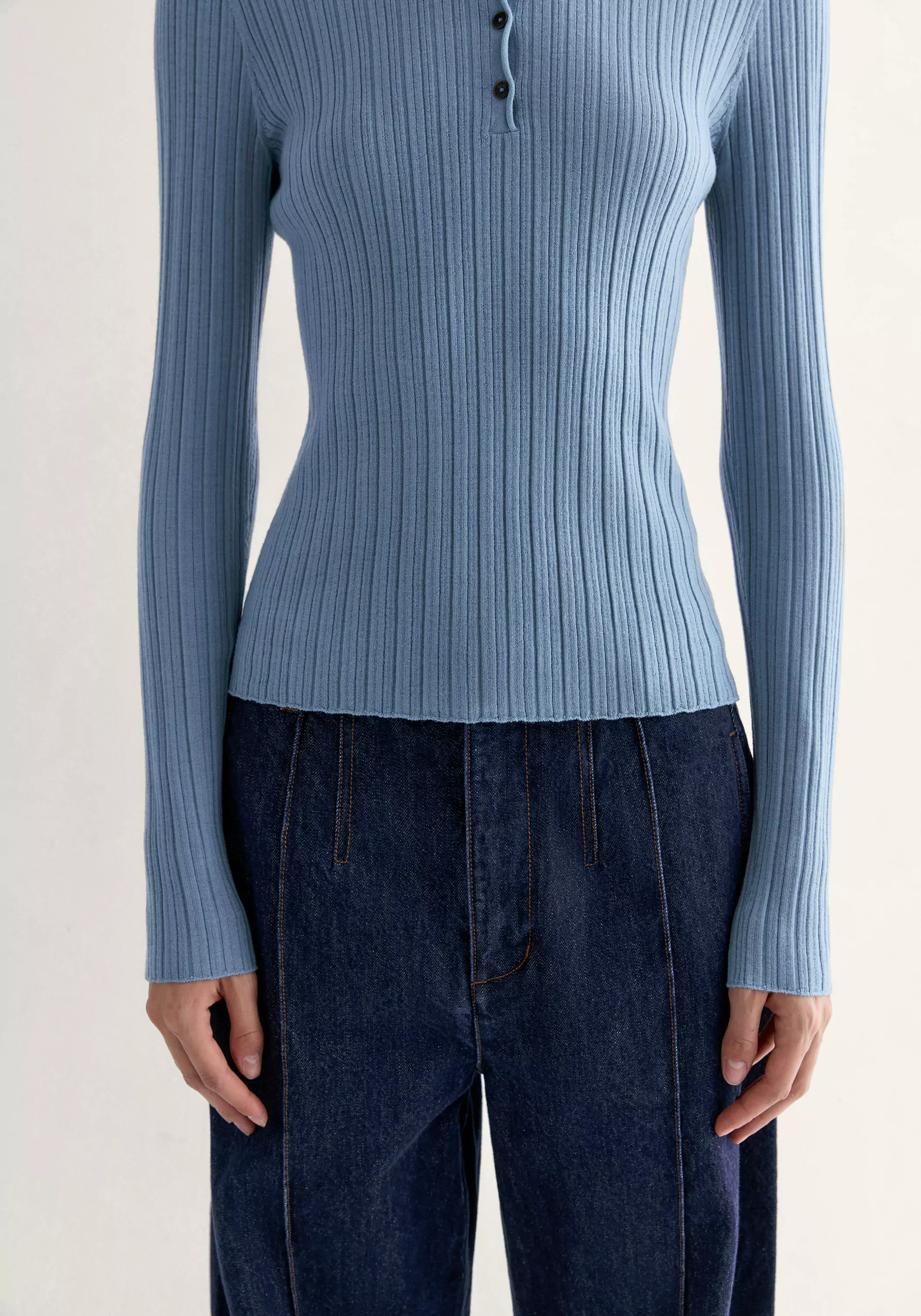 Merino Wool Ribbed Top - Image 16