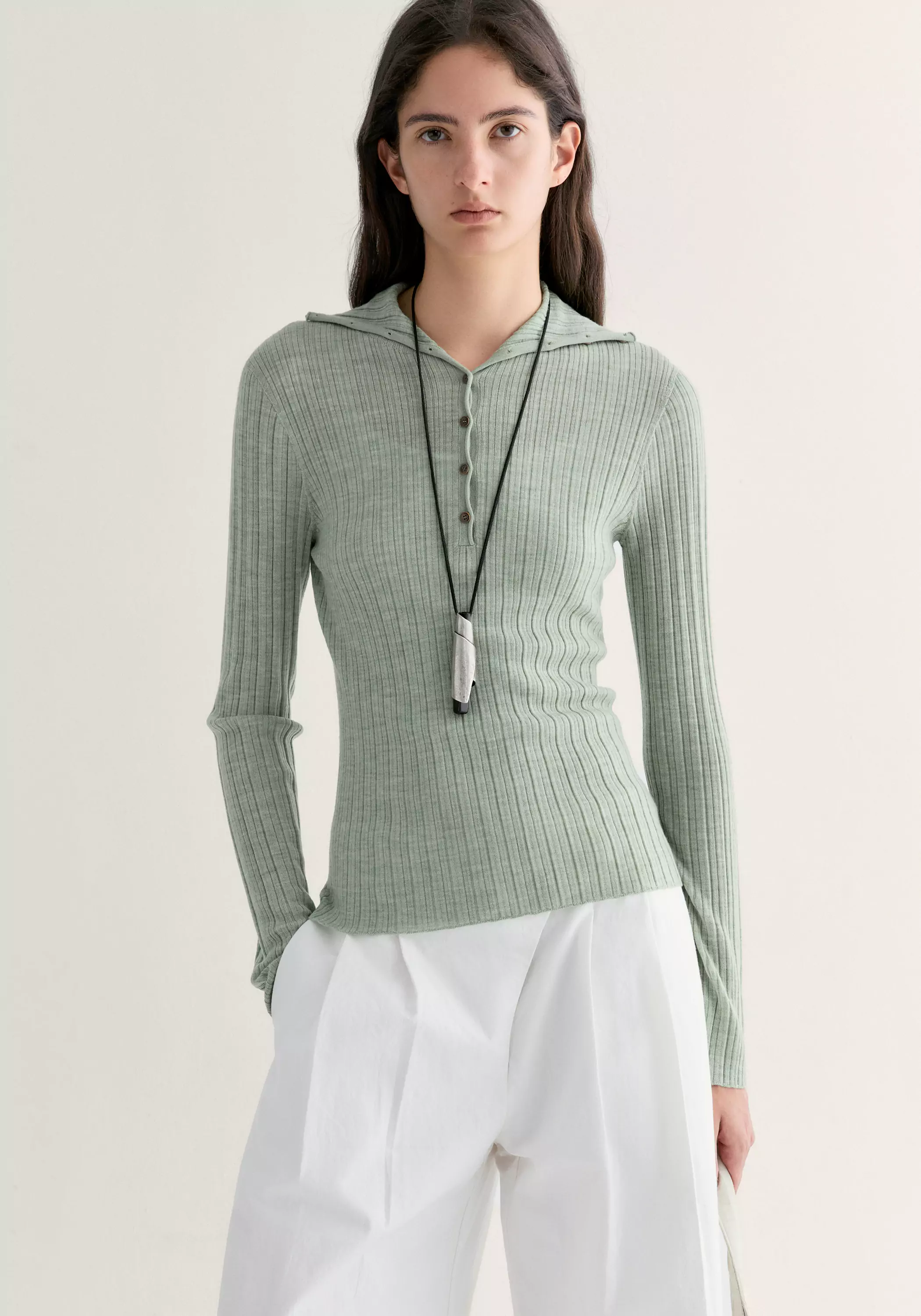 Merino Wool Ribbed Top - Image 21