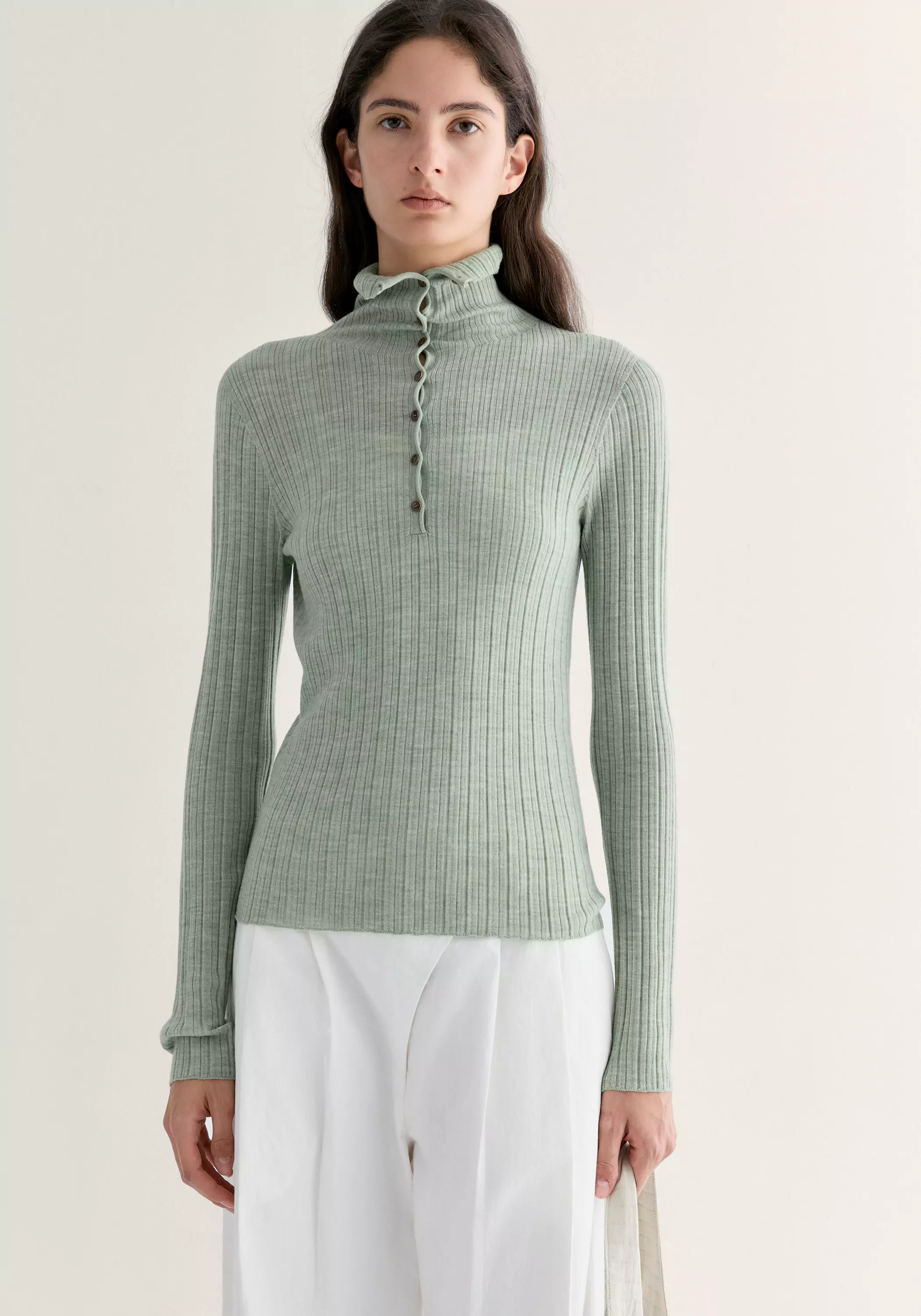 Merino Wool Ribbed Top - Image 22