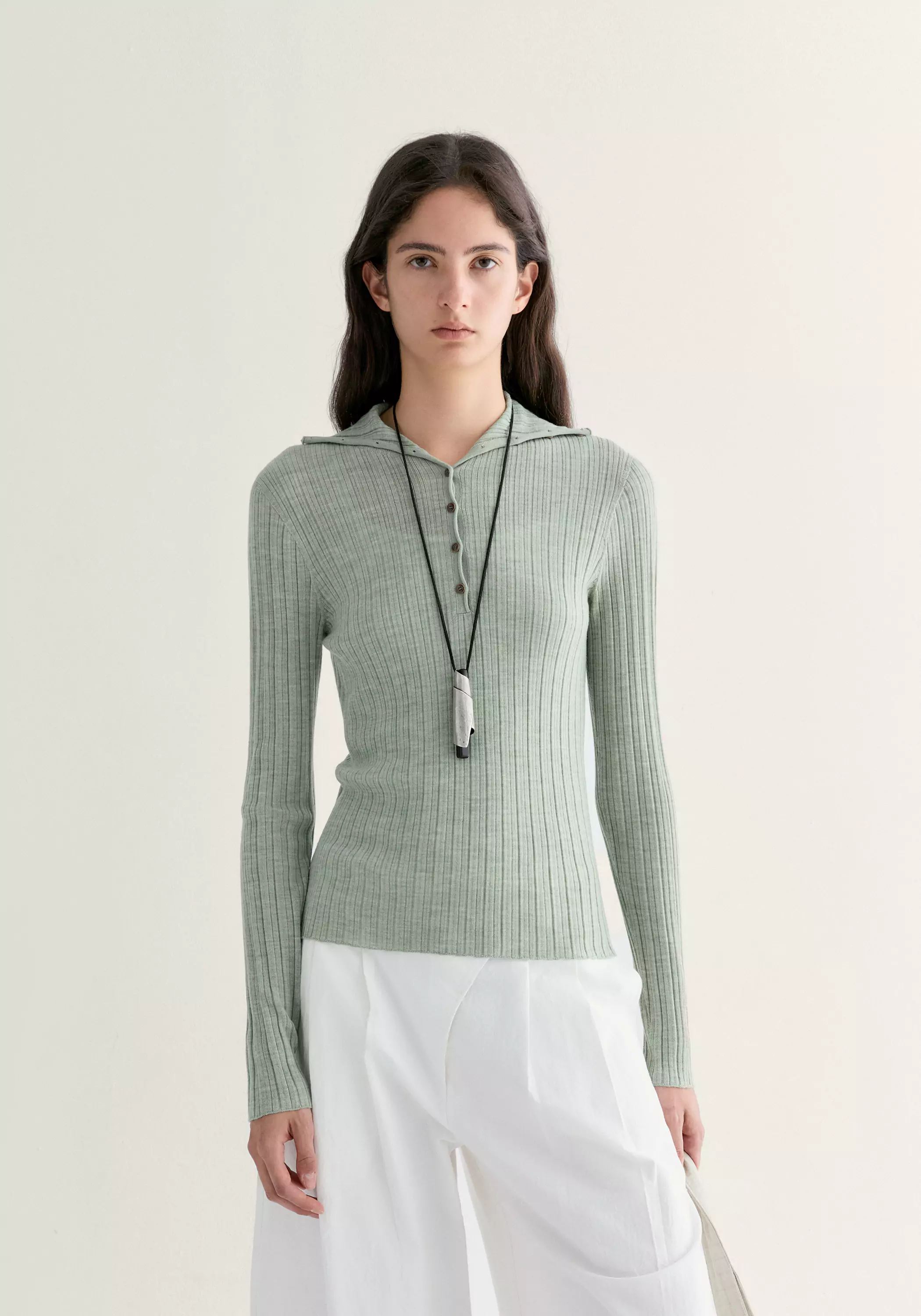 Merino Wool Ribbed Top - Image 4