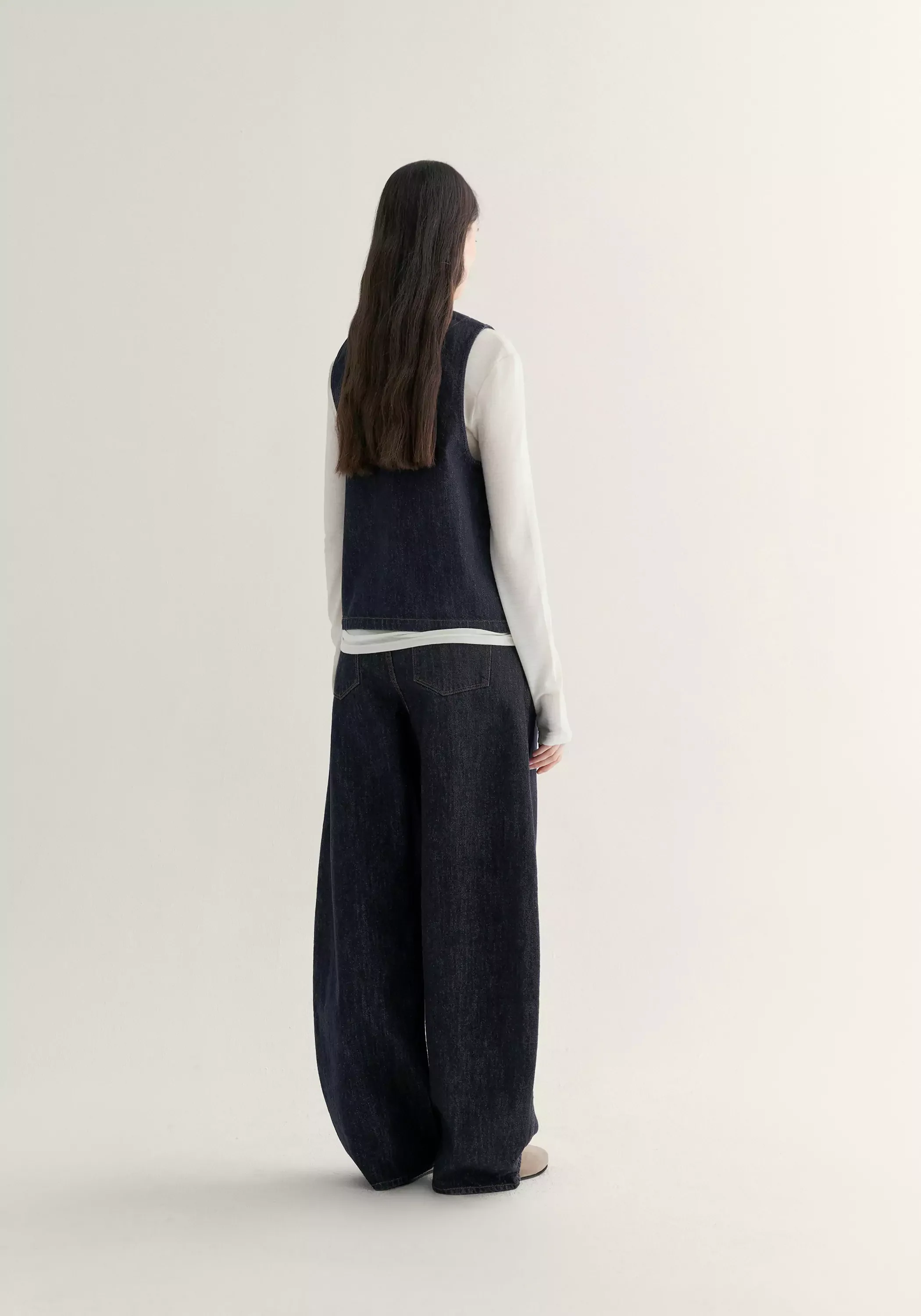Multi-pocket Denim Vest - Image 5