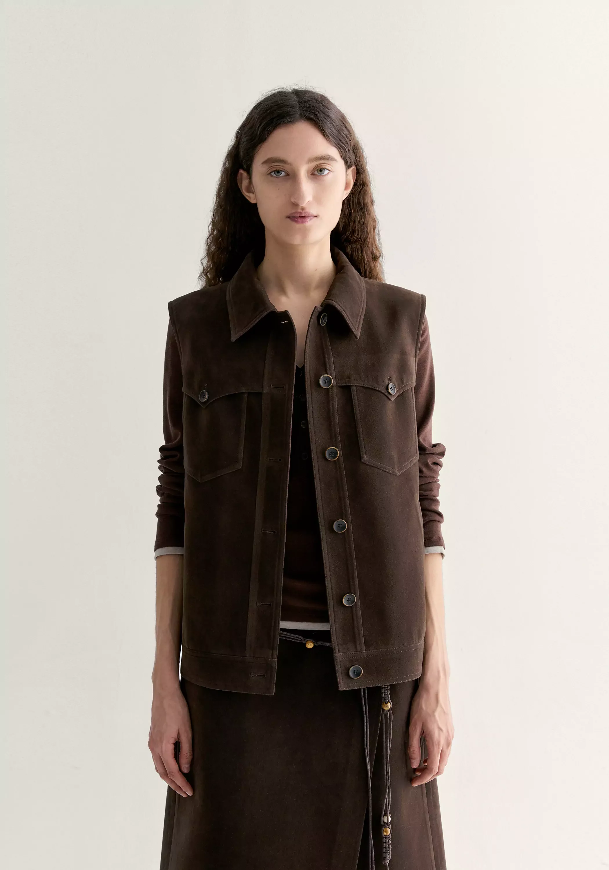 Loose-fit Pocketed Vest