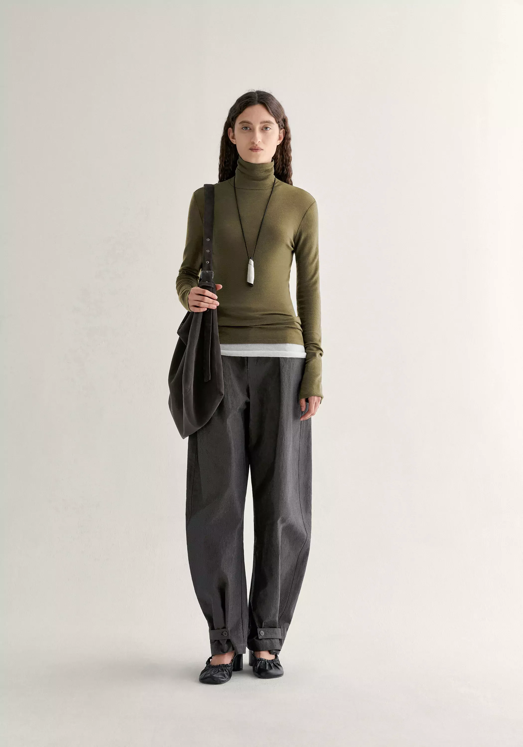 Merino Wool Turtleneck Top - Image 13