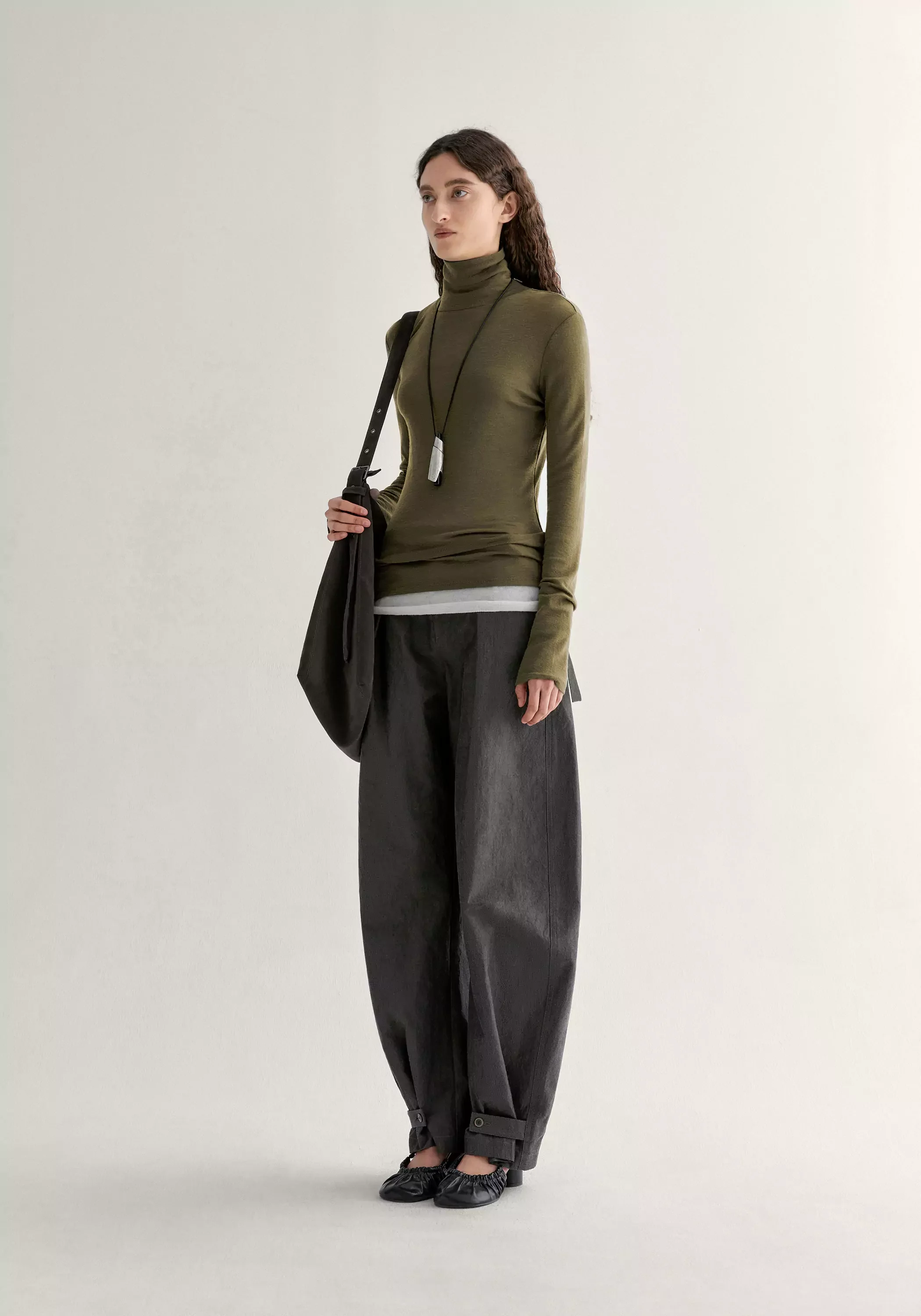 Merino Wool Turtleneck Top - Image 14
