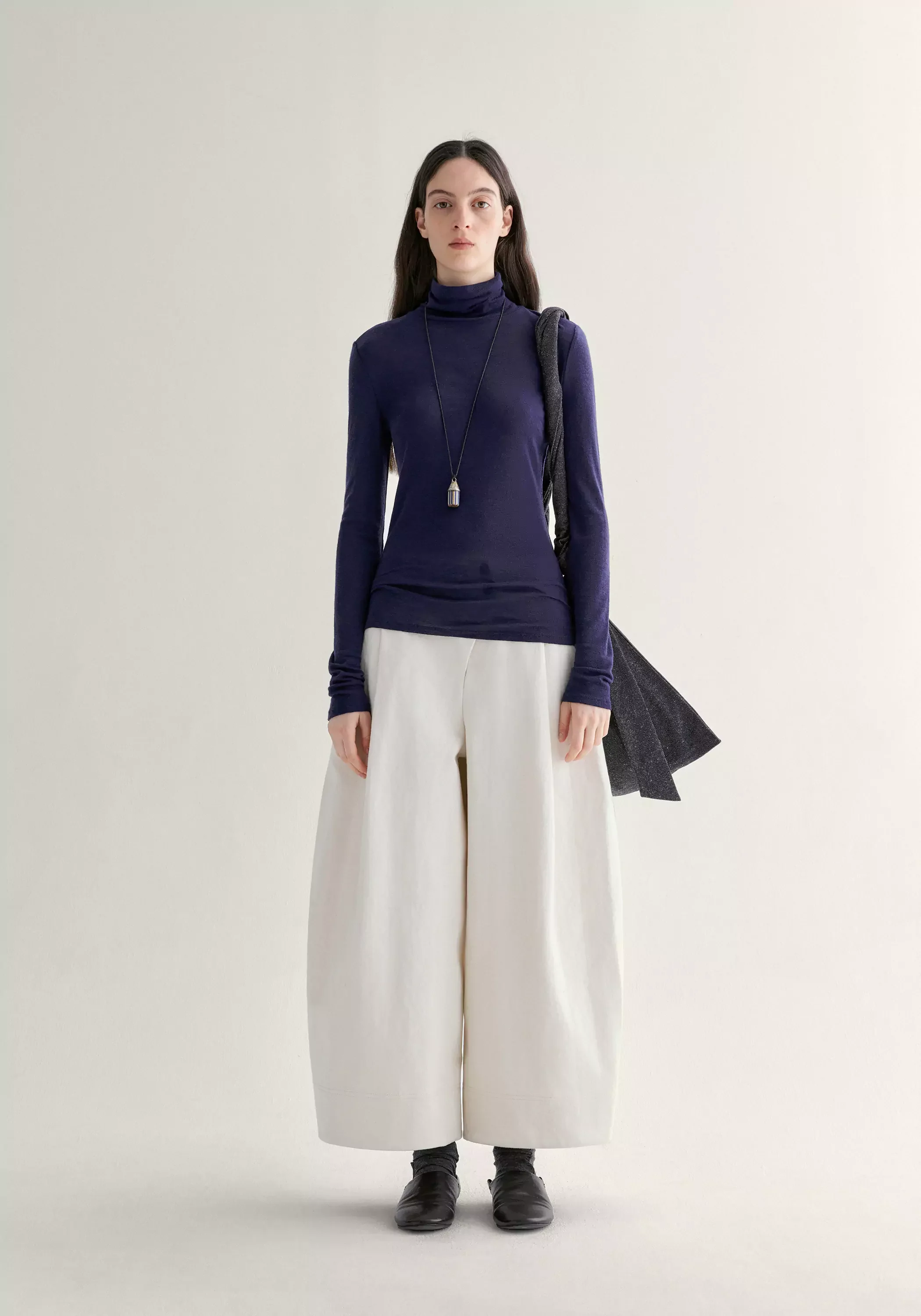 Merino Wool Turtleneck Top - Image 21