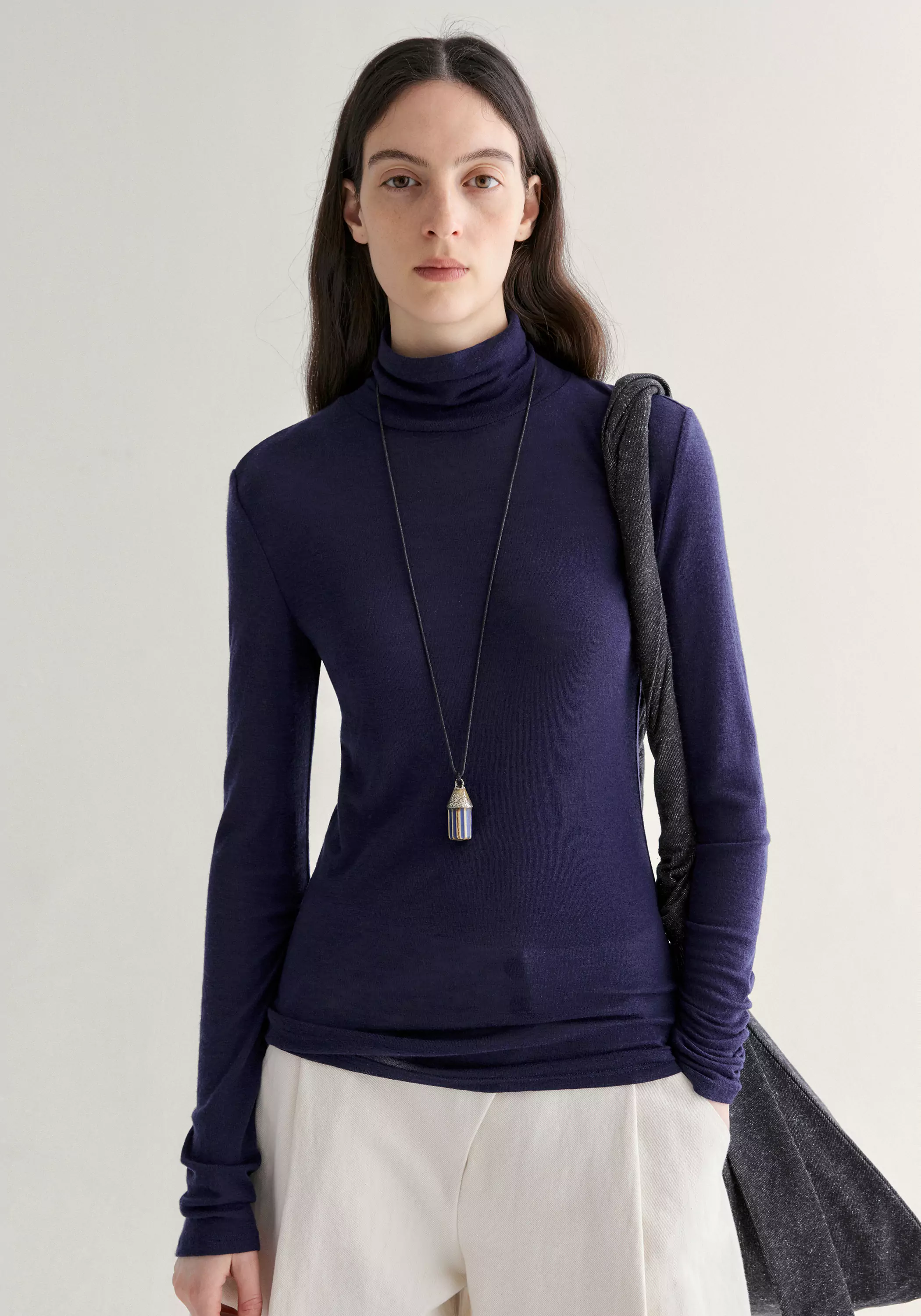 Merino Wool Turtleneck Top - Image 23