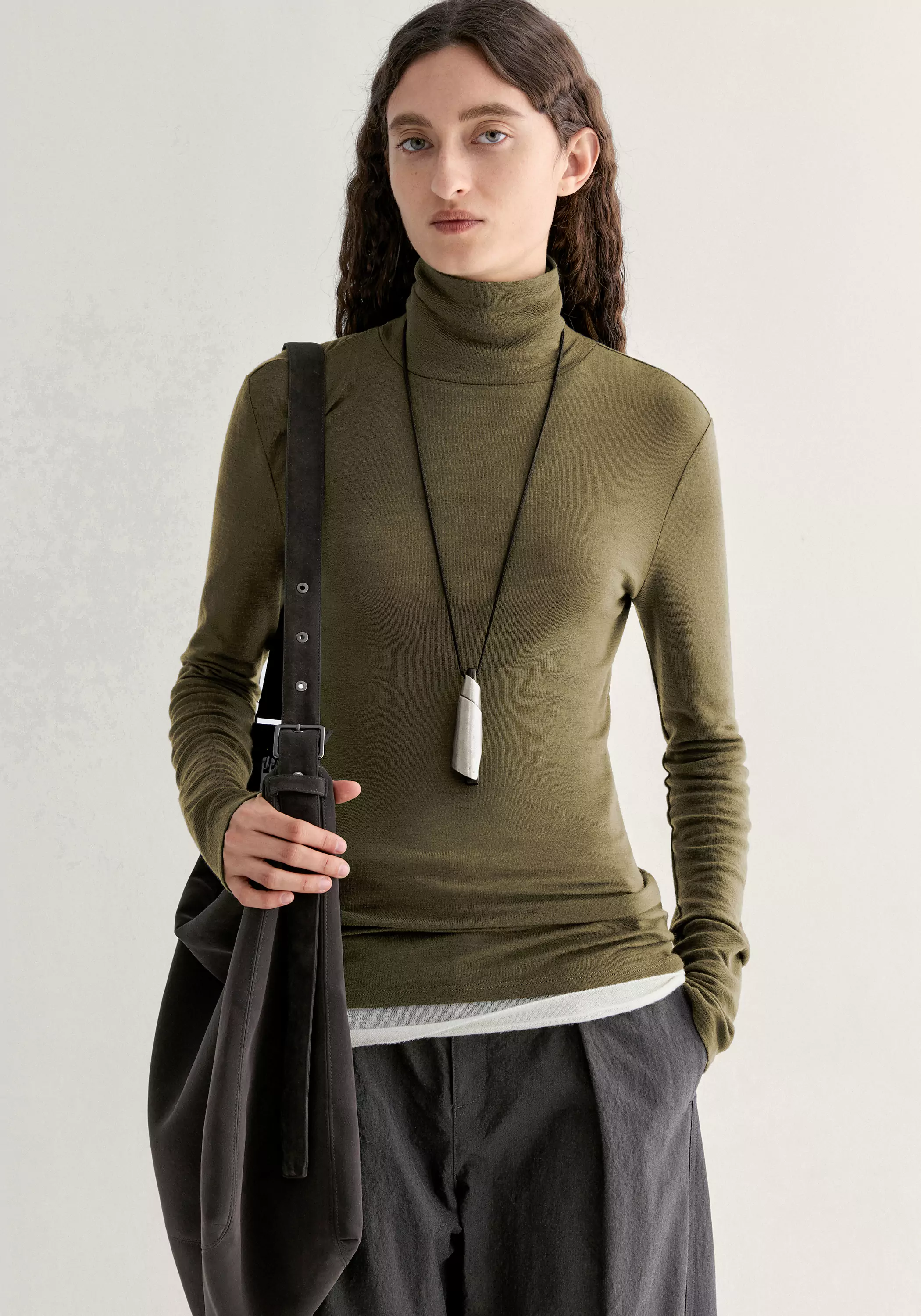 Merino Wool Turtleneck Top - Image 4