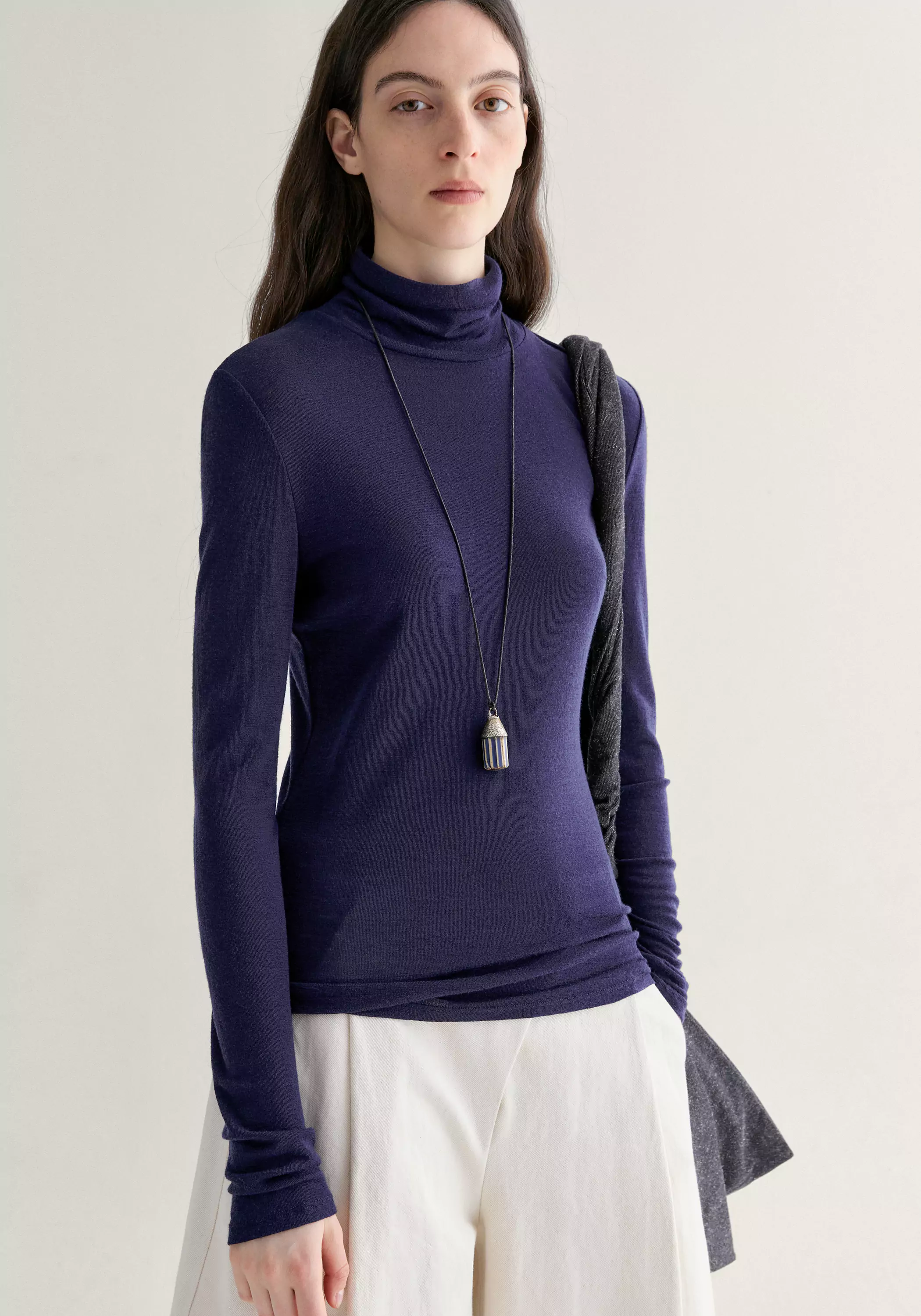 Merino Wool Turtleneck Top - Image 5