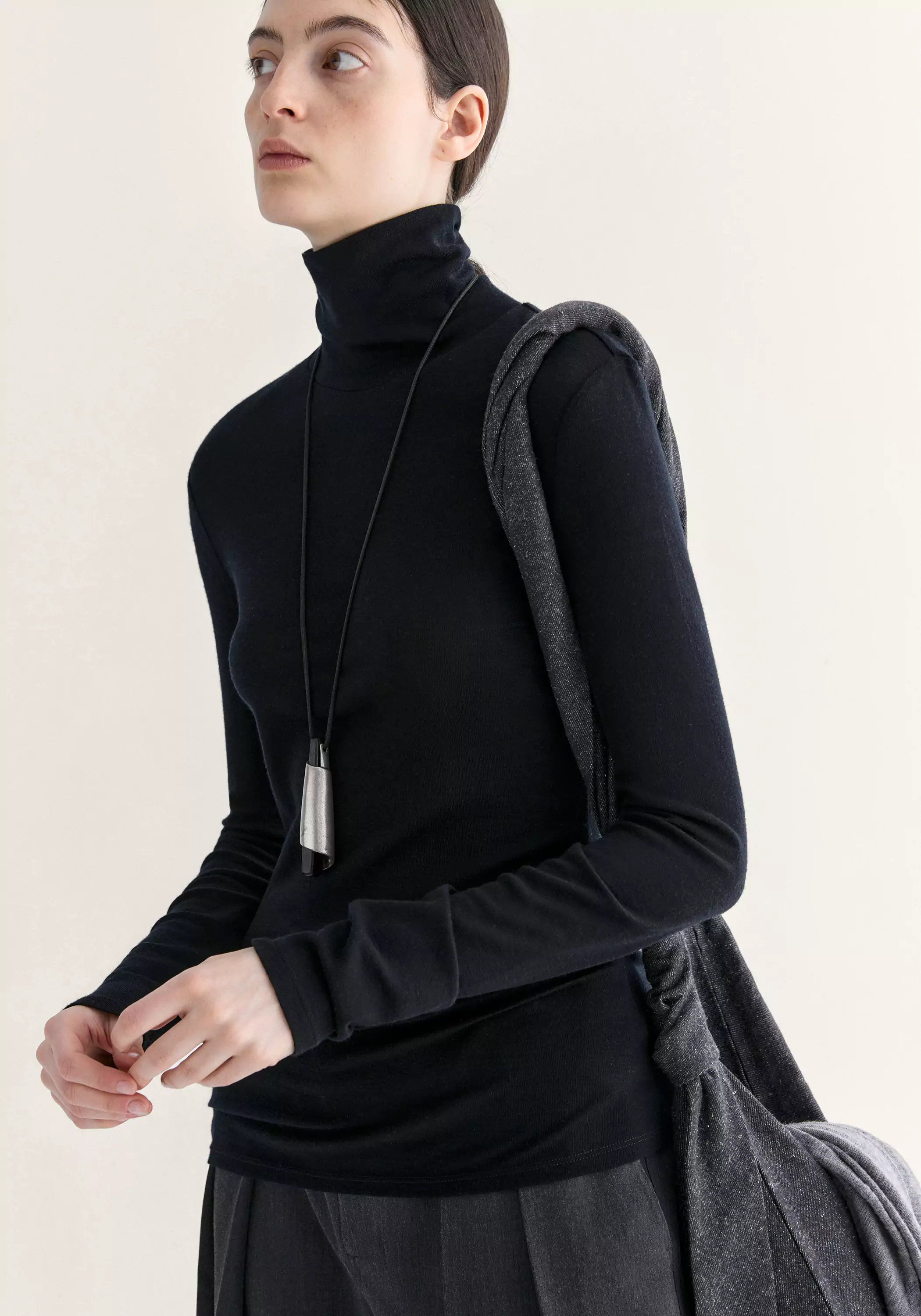 Merino Wool Turtleneck Top - Image 6