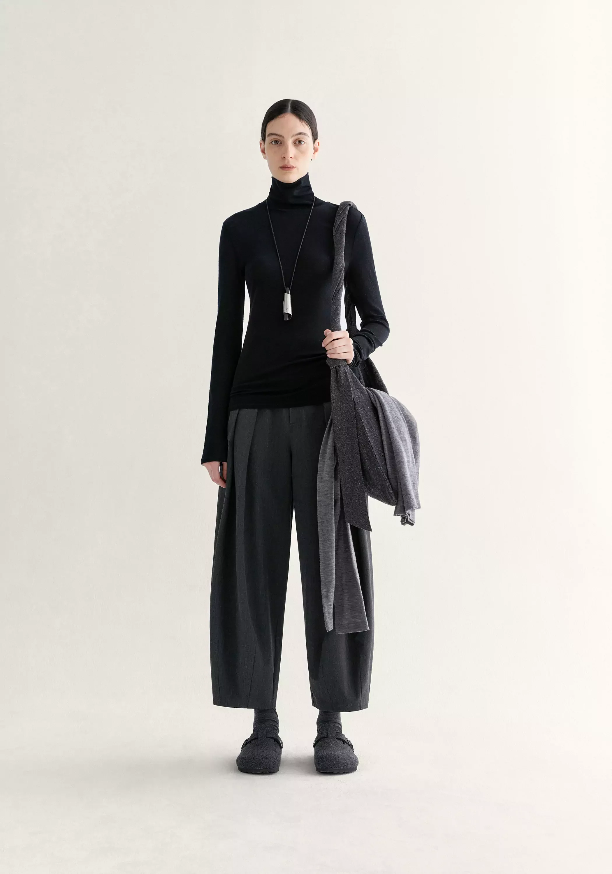 Merino Wool Turtleneck Top - Image 7