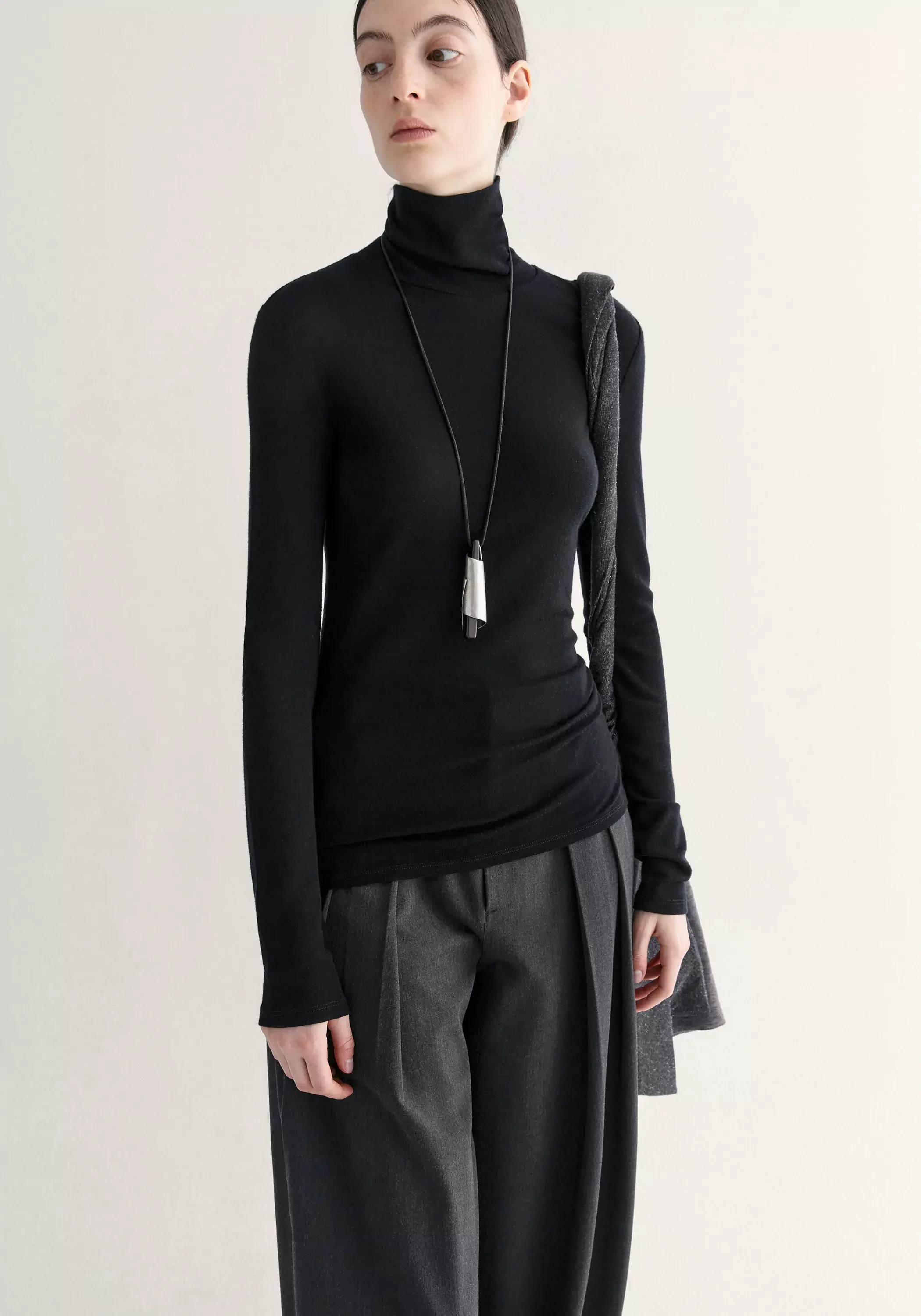 Merino Wool Turtleneck Top - Image 9