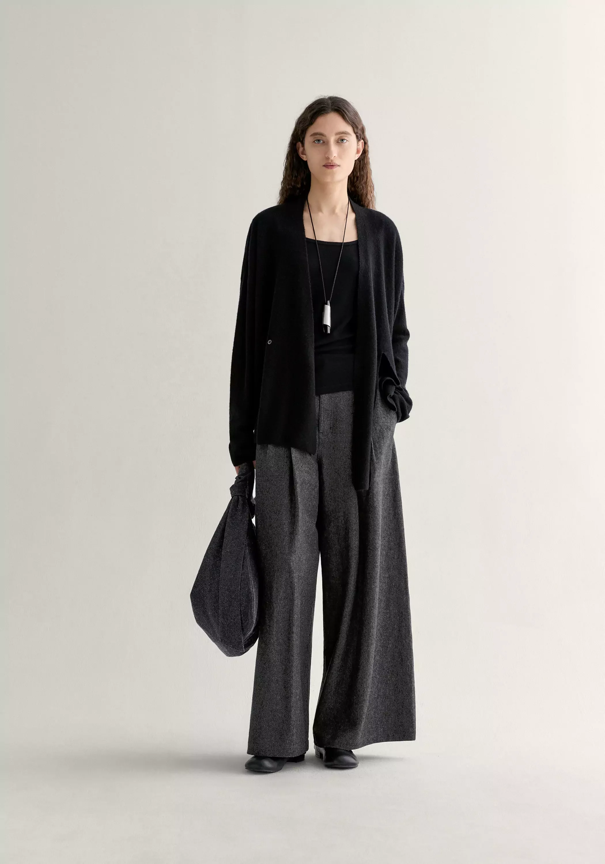 Merino Wool Ballet-neck Layering Top - Image 13